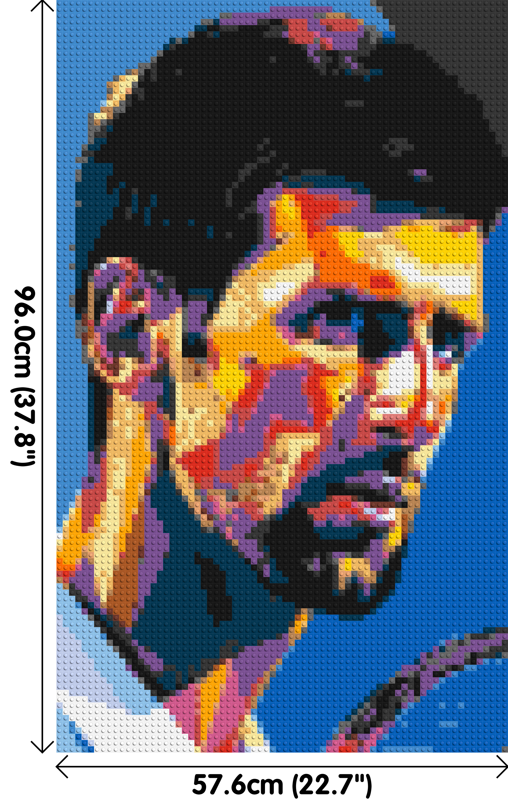 Novak Djokovic - Brick Art Mosaic Kit 3x5 dimensions