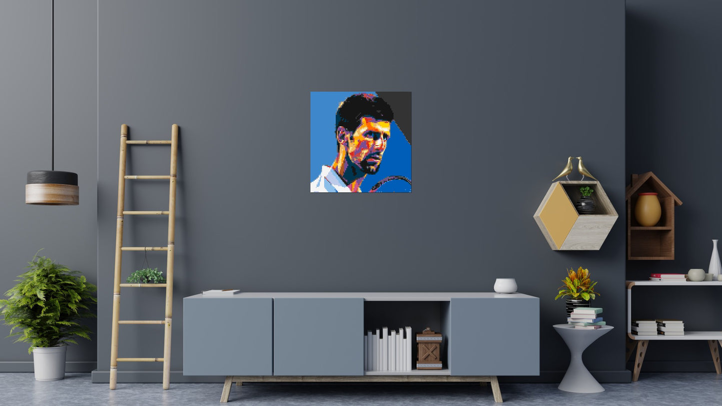 Novak Djokovic - Brick Art Mosaic Kit 4x4 large