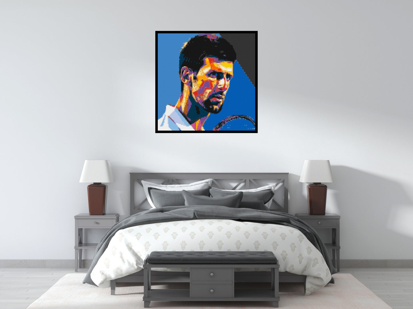 Novak Djokovic - Brick Art Mosaic Kit 5x5 large