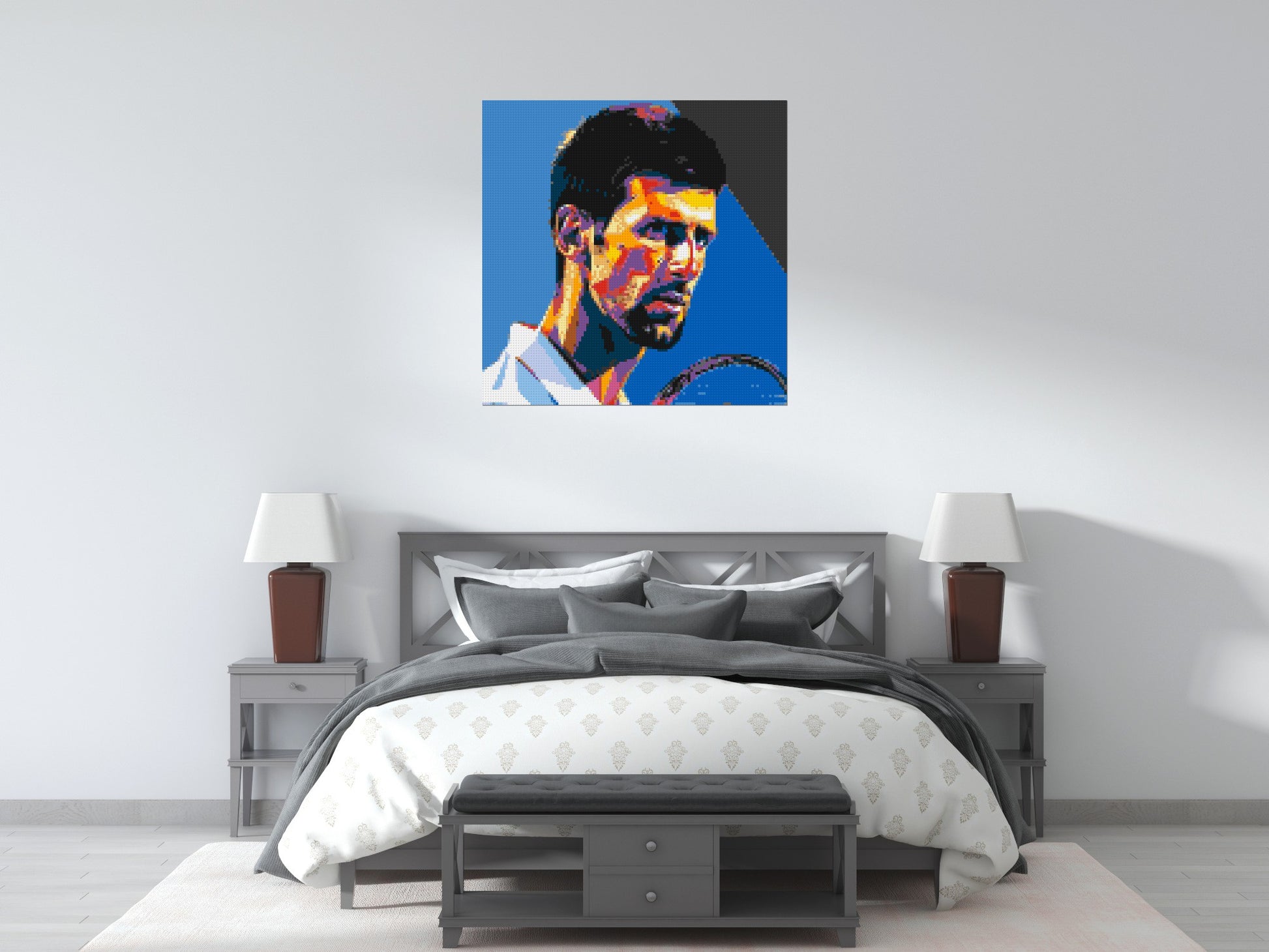 Novak Djokovic - Brick Art Mosaic Kit 5x5 scene