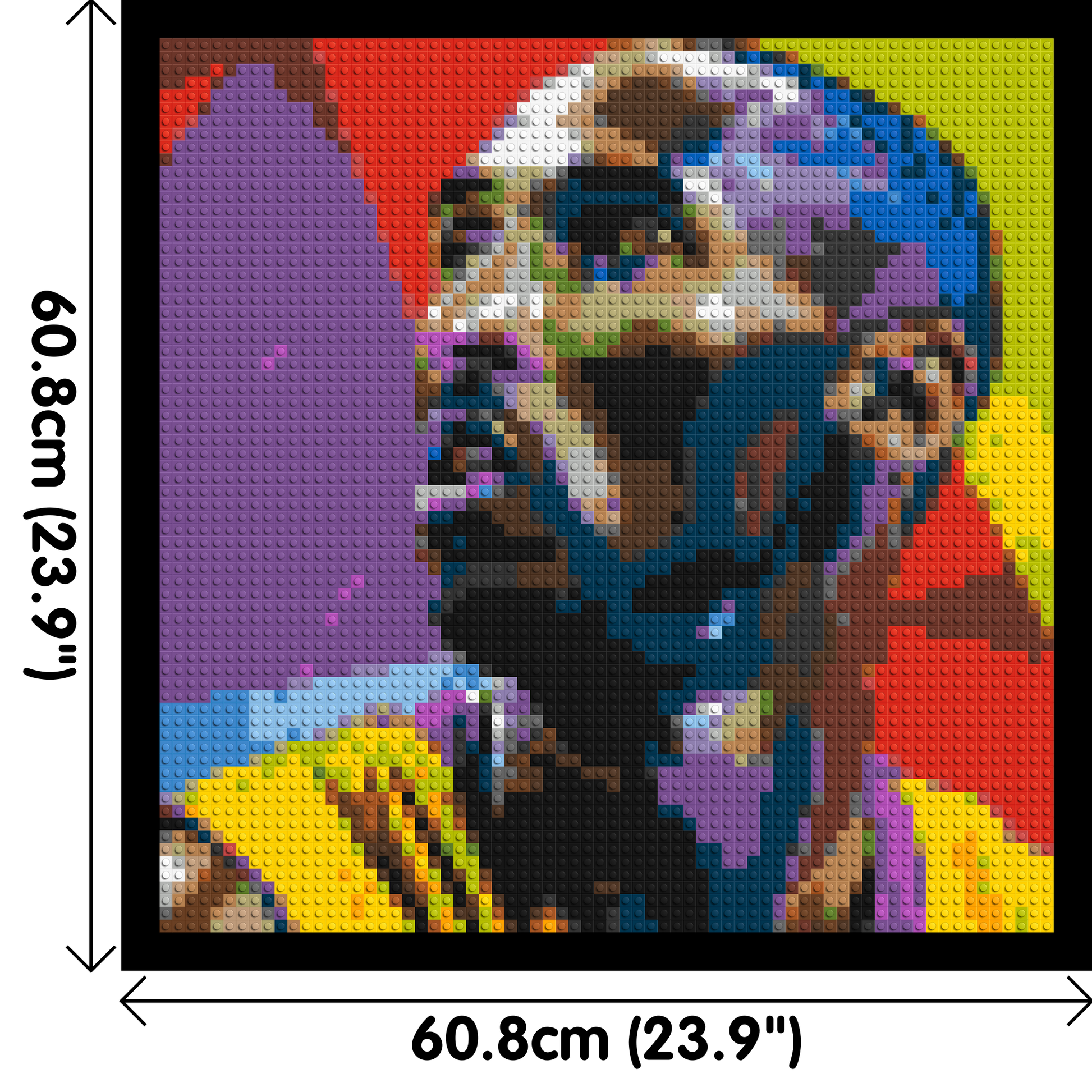 Kobe Bryant - Brick Art Mosaic Kit 3x3 dimensions with frame