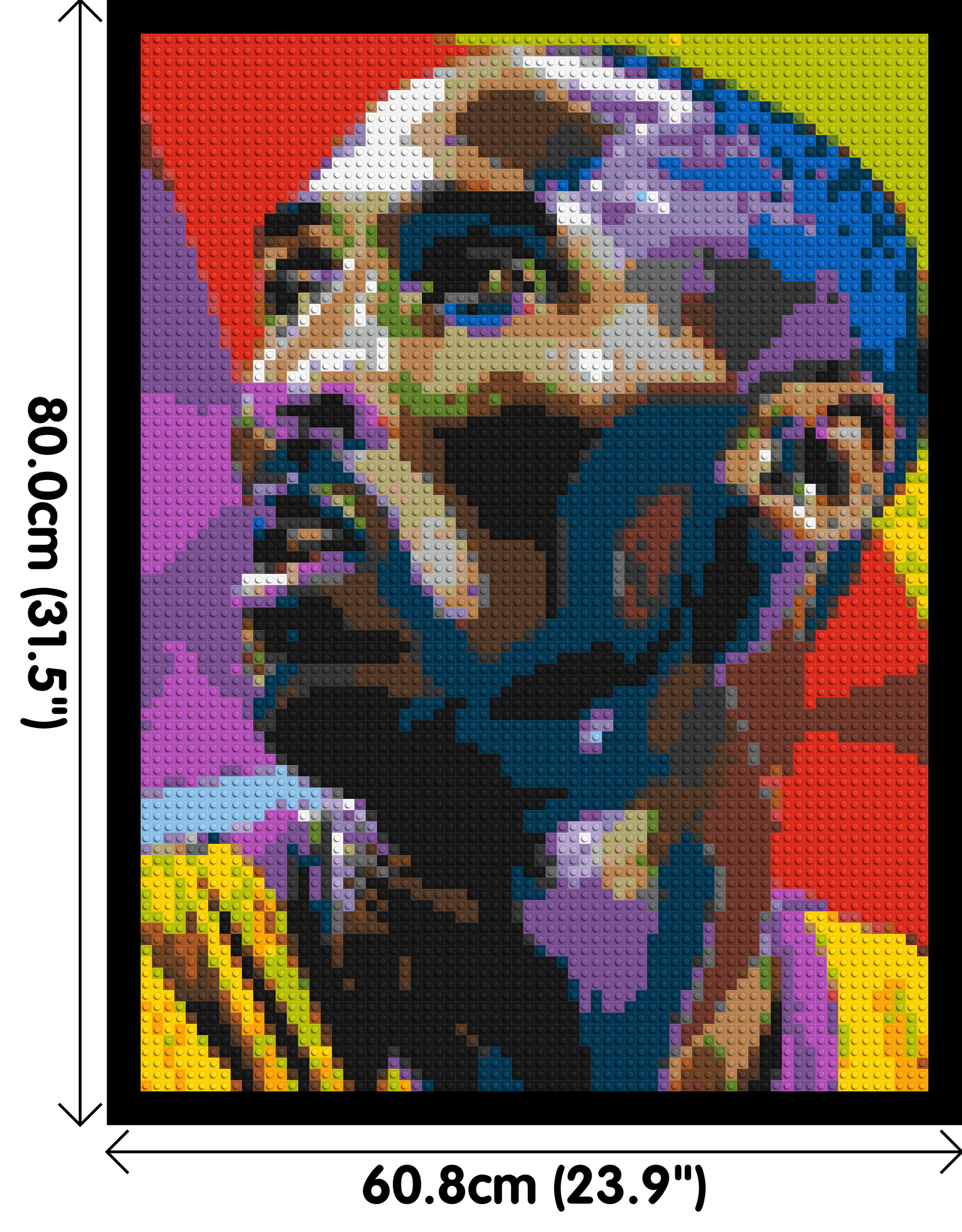 Kobe Bryant - Brick Art Mosaic Kit 3x4 dimensions with frame