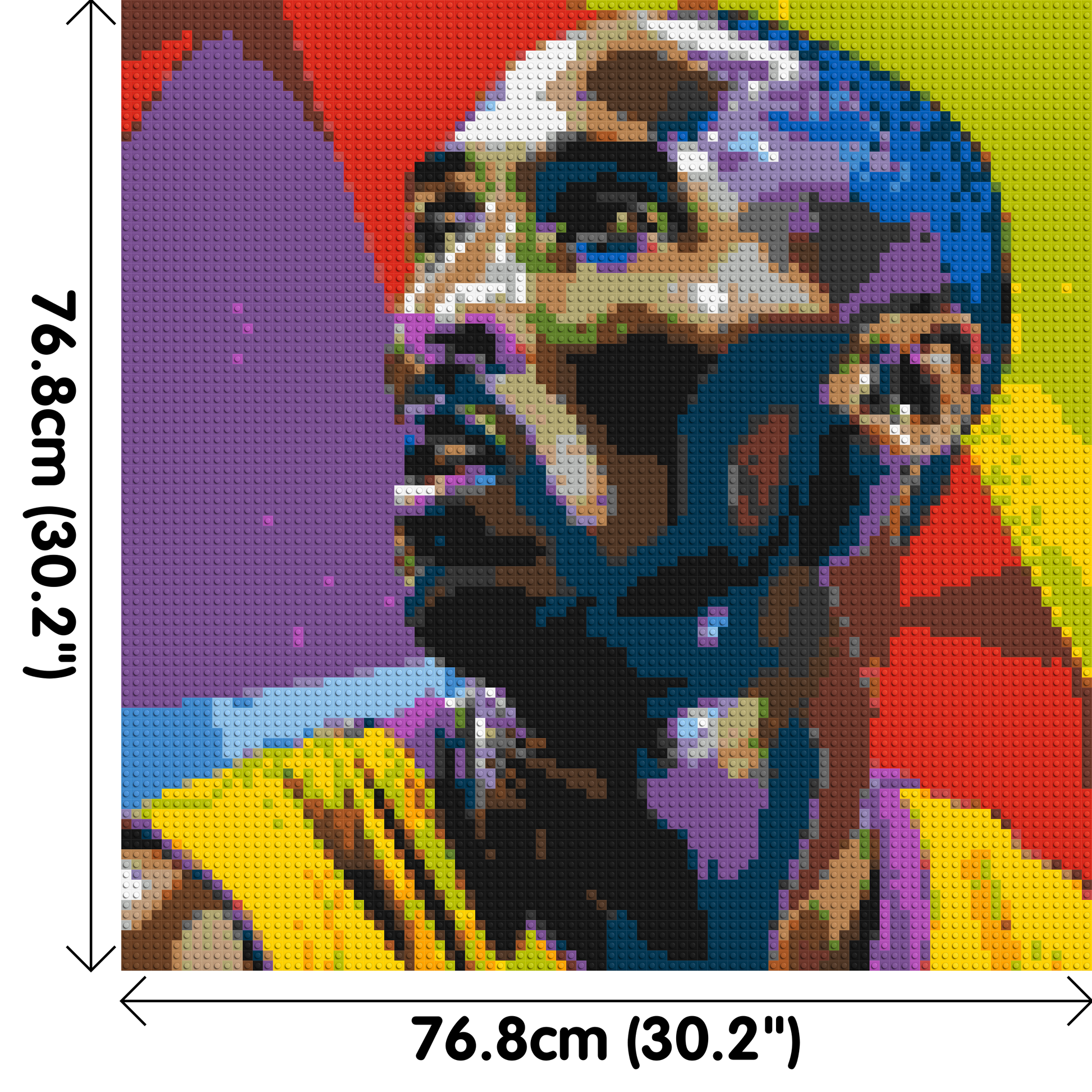 Kobe Bryant - Brick Art Mosaic Kit 4x4 dimensions