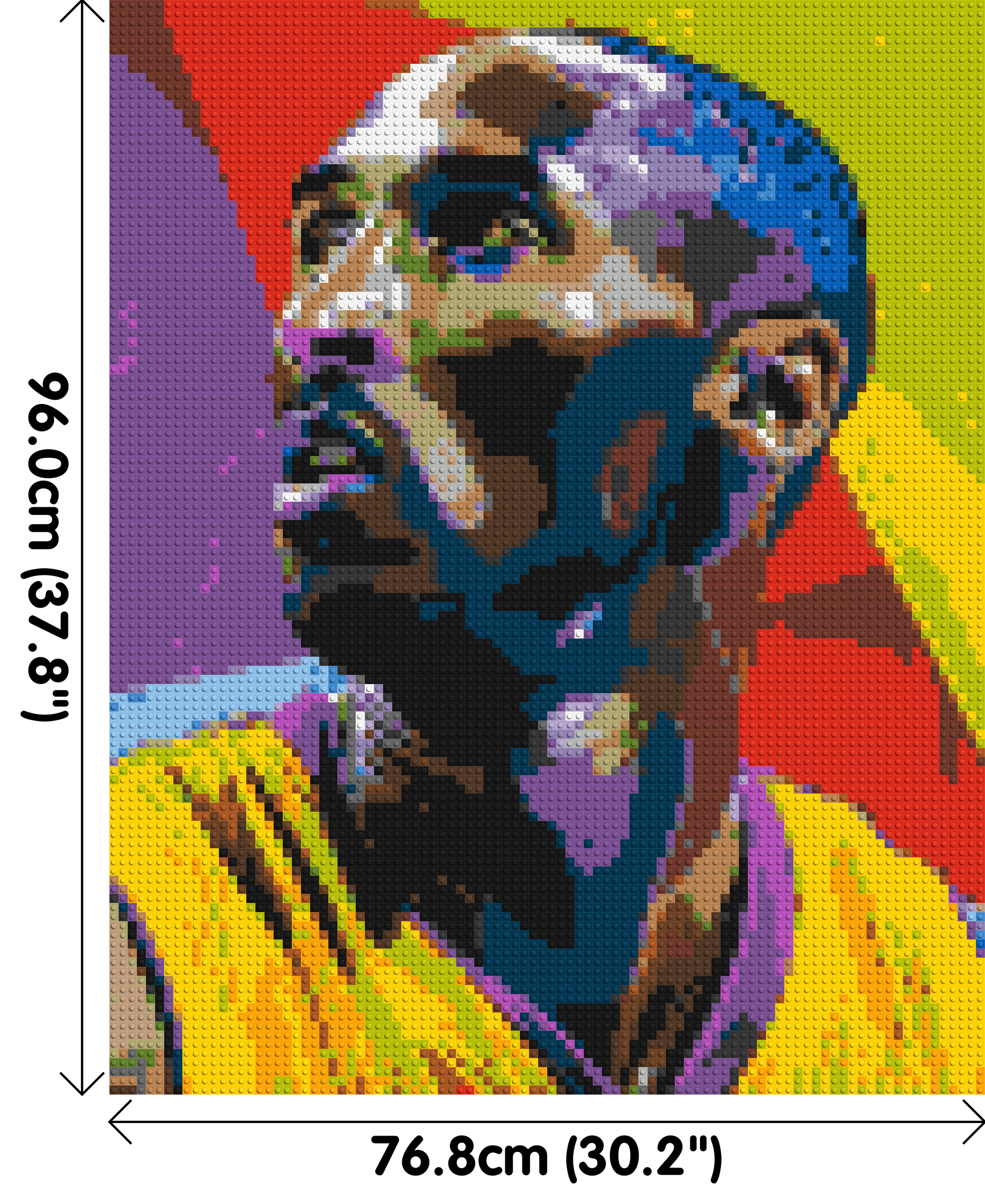 Kobe Bryant - Brick Art Mosaic Kit 4x5 dimensions