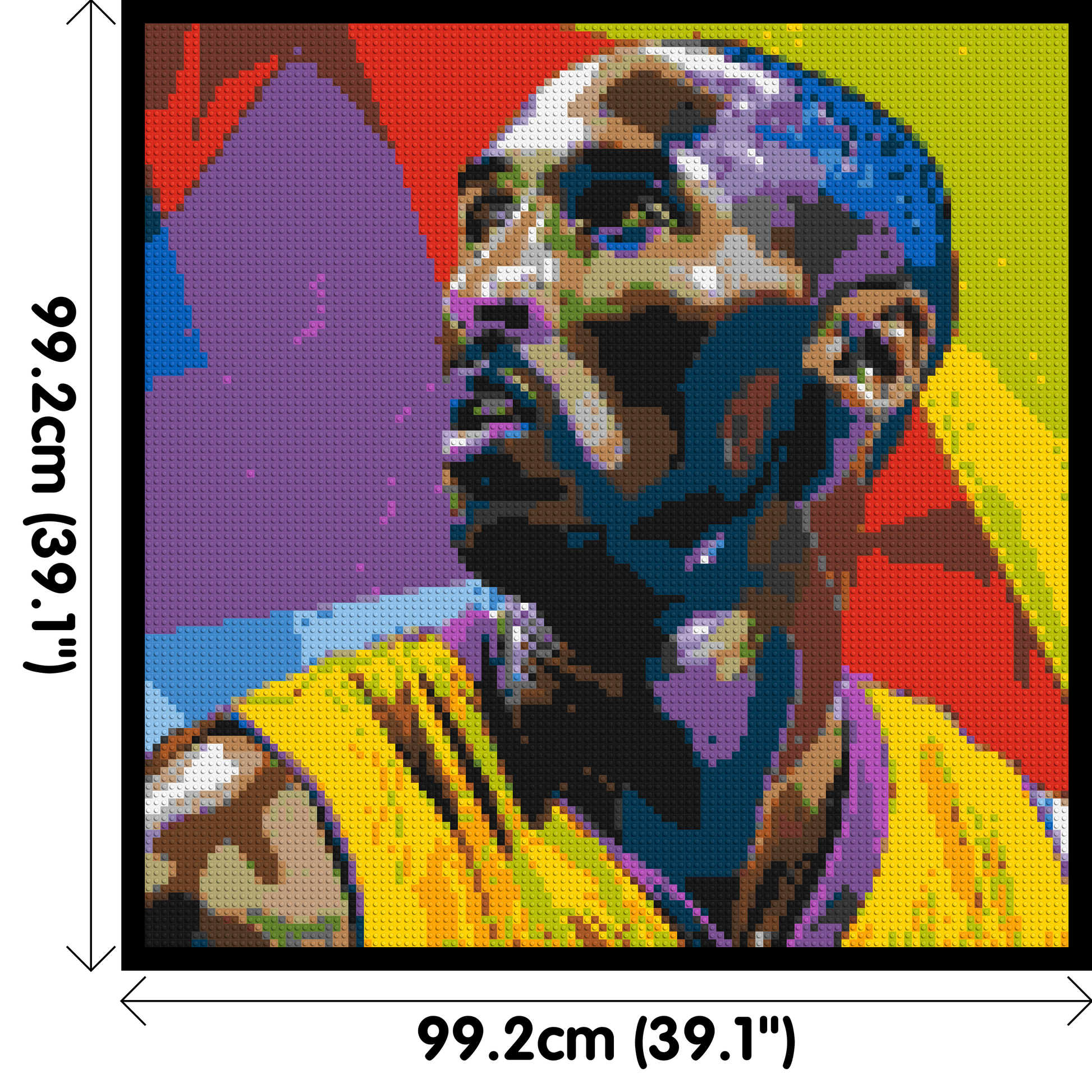 Kobe Bryant - Brick Art Mosaic Kit 5x5 dimensions with frame