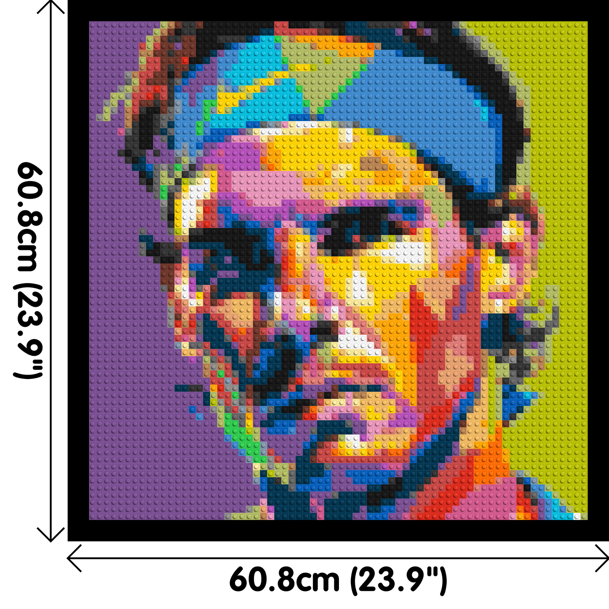 Rafael Nadal - Brick Art Mosaic Kit 3x3 dimensions with frame