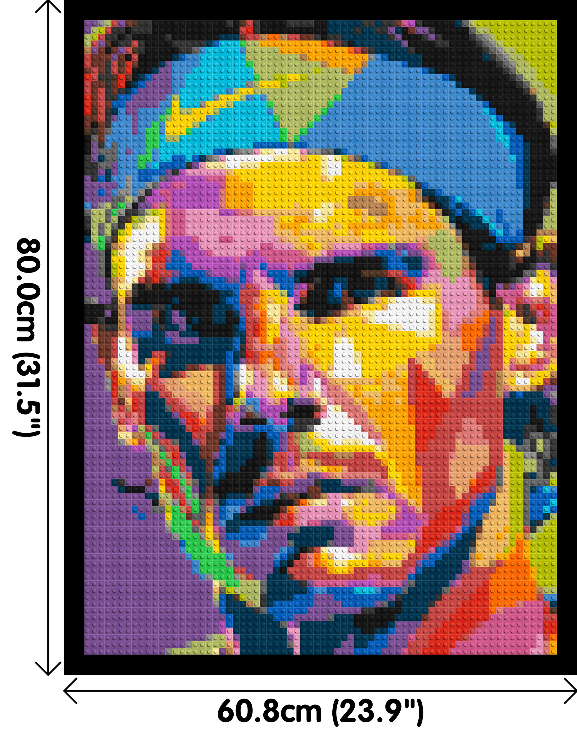 Rafael Nadal - Brick Art Mosaic Kit 3x4 dimensions with frame