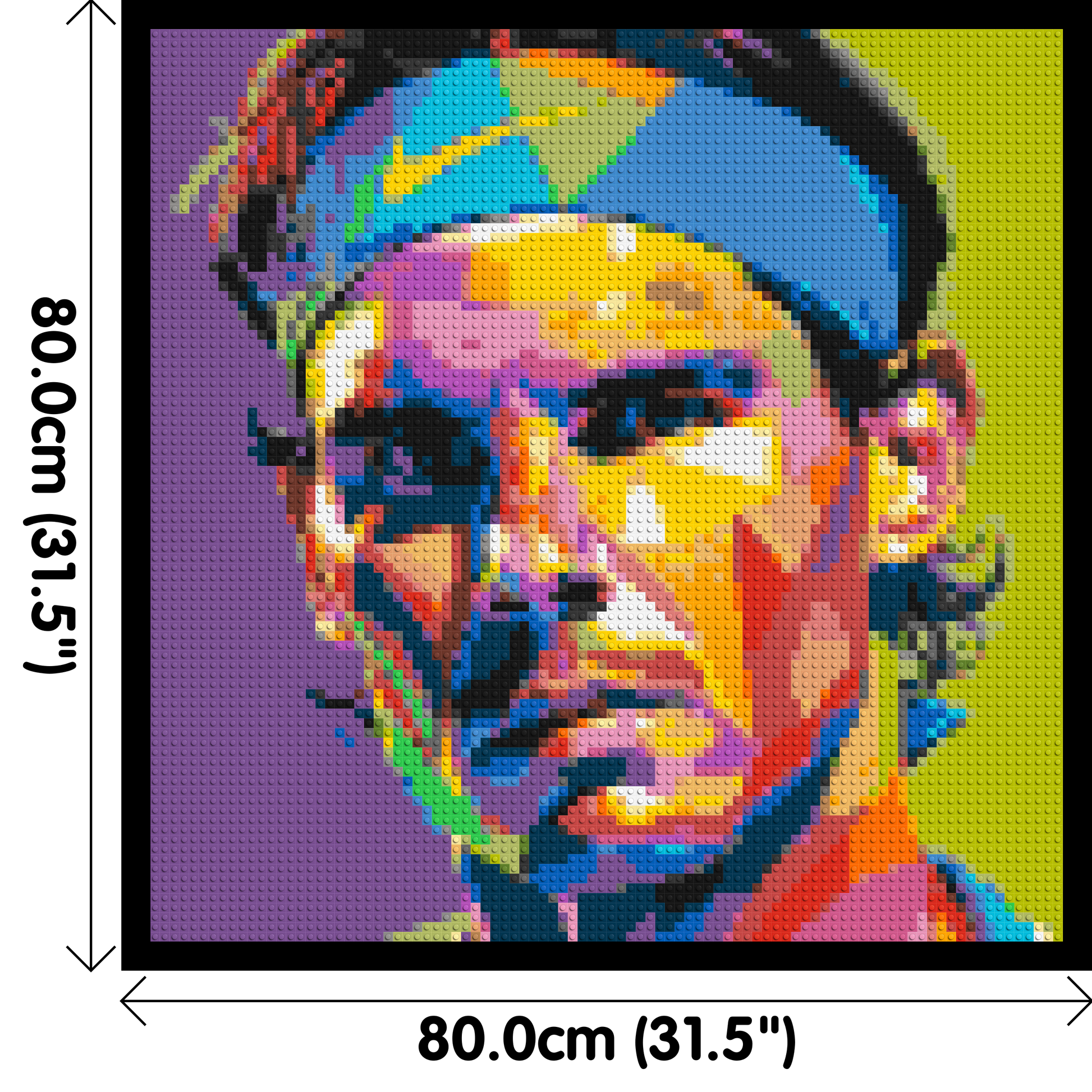 Rafael Nadal - Brick Art Mosaic Kit 4x4 dimensions with frame