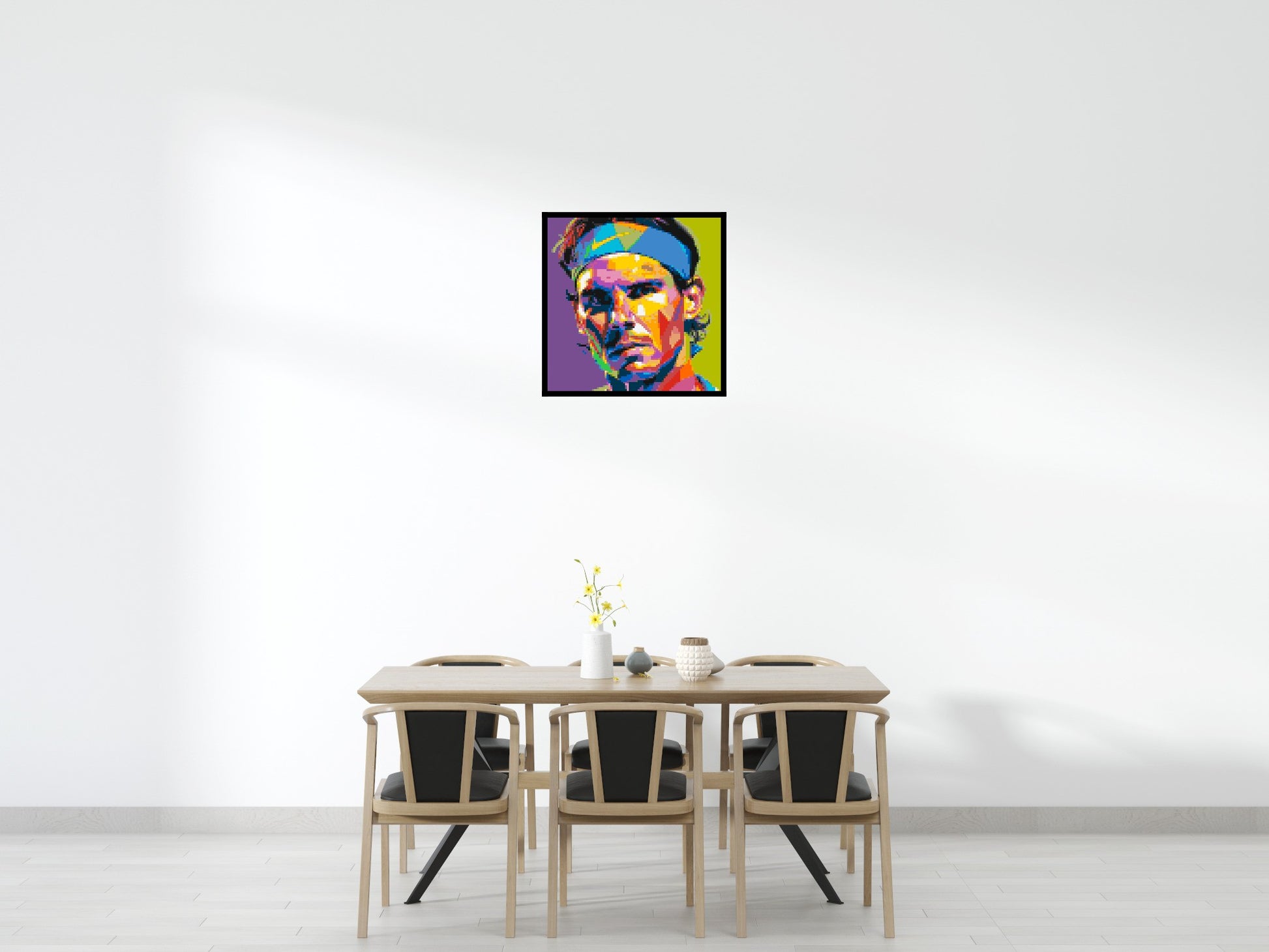 Rafael Nadal - Brick Art Mosaic Kit 4x4 scene with frame