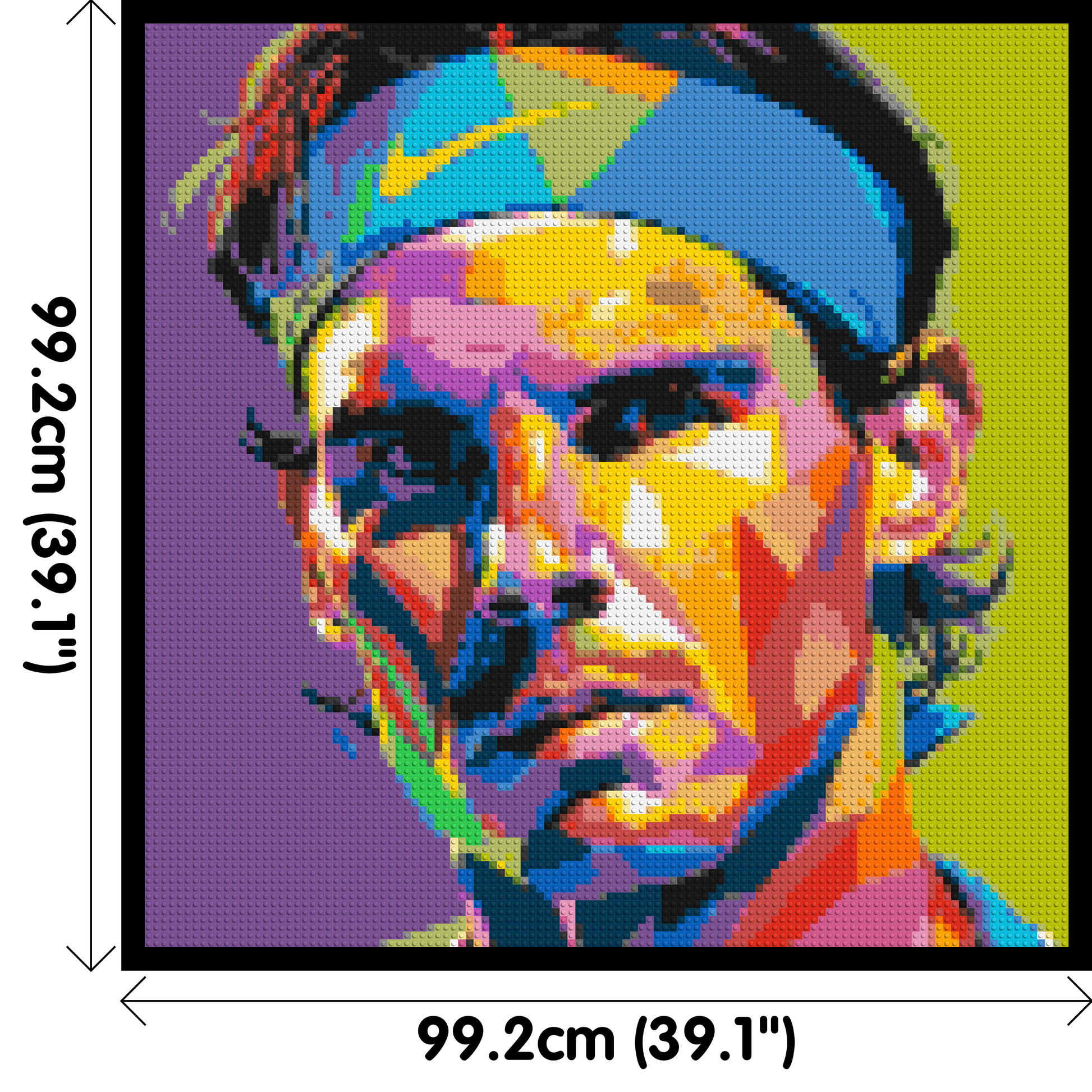 Rafael Nadal - Brick Art Mosaic Kit 5x5 dimensions with frame