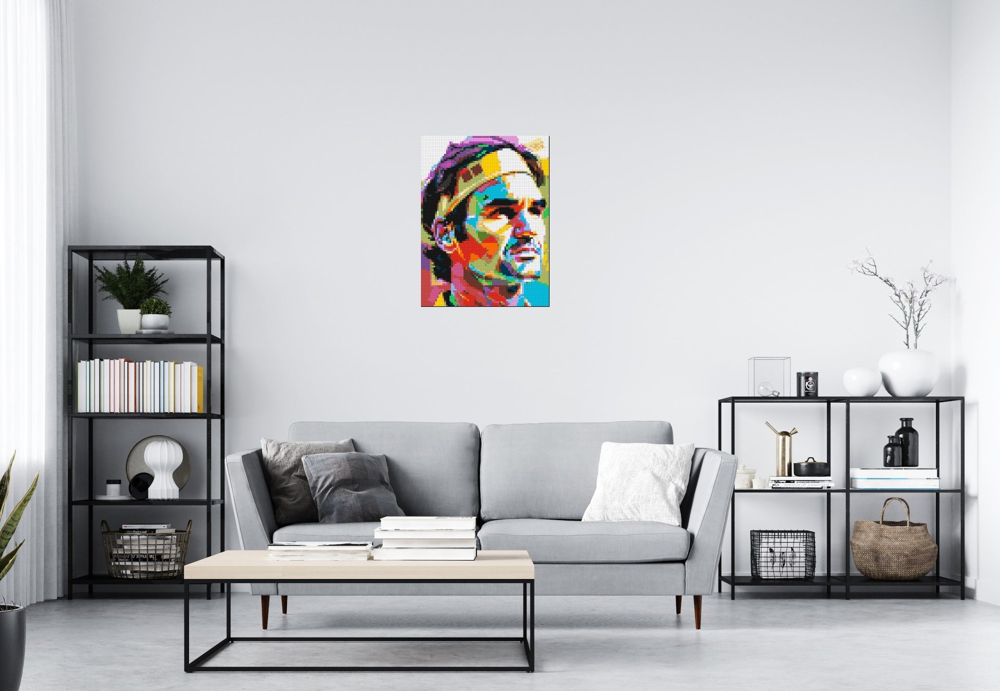 Roger Federer - Brick Art Mosaic Kit 3x4 scene