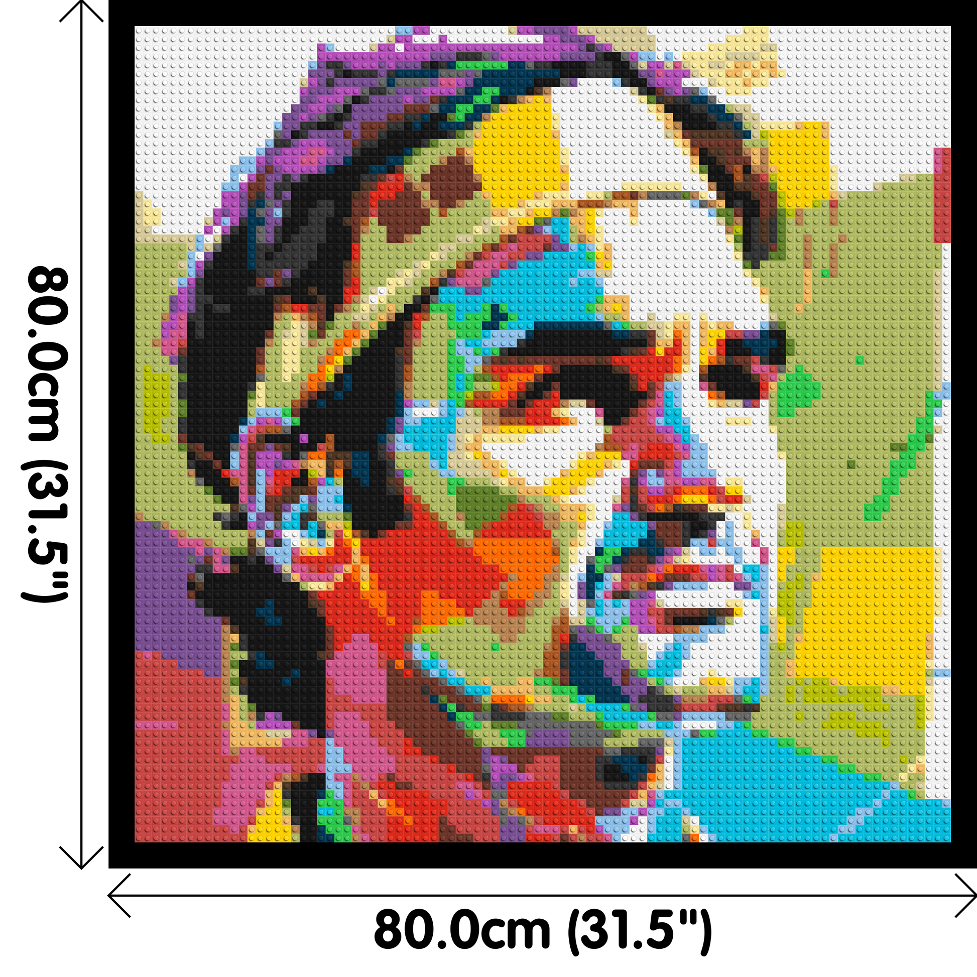 Roger Federer - Brick Art Mosaic Kit 4x4 dimensions with frame