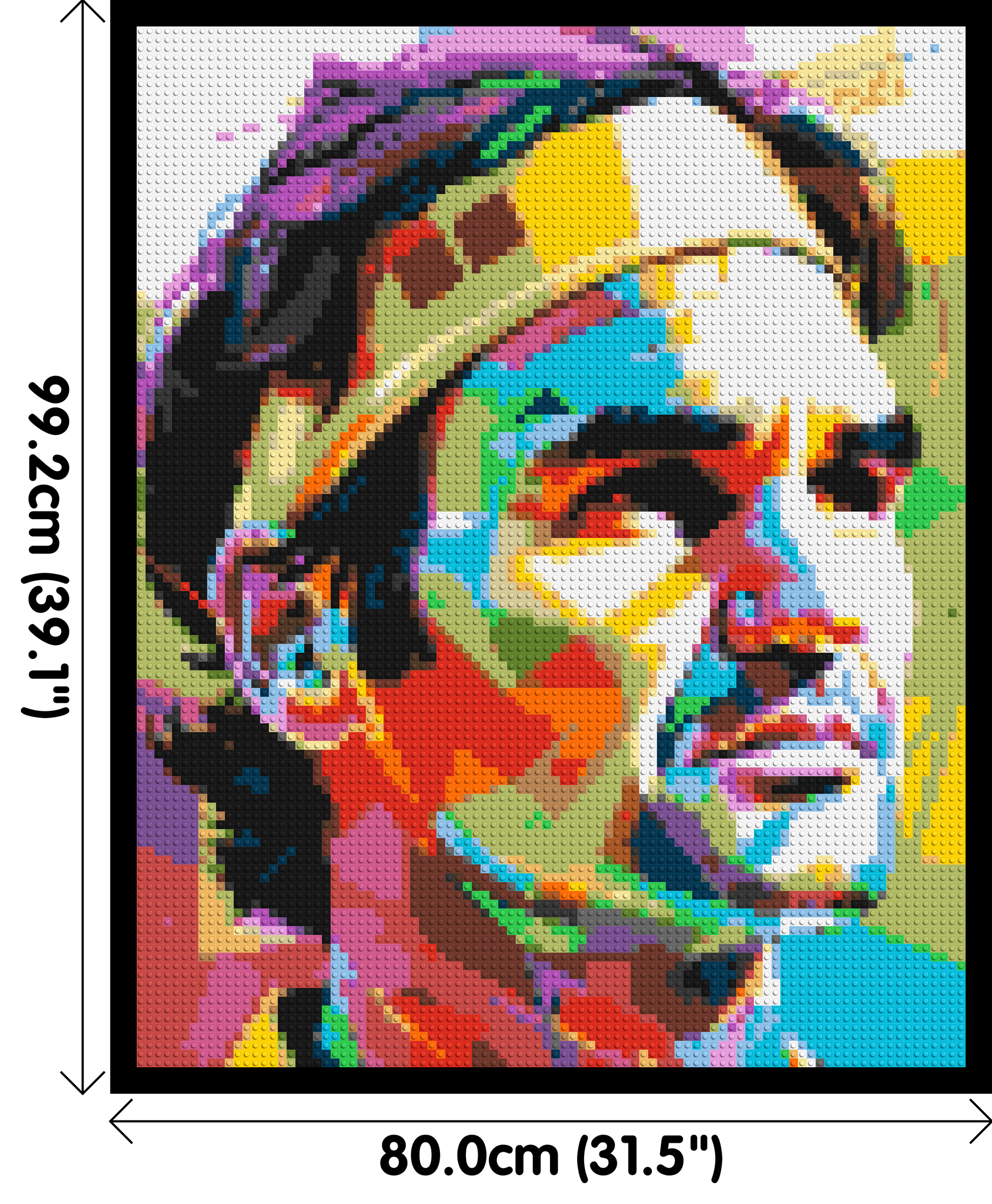 Roger Federer - Brick Art Mosaic Kit 4x5 dimensions with frame