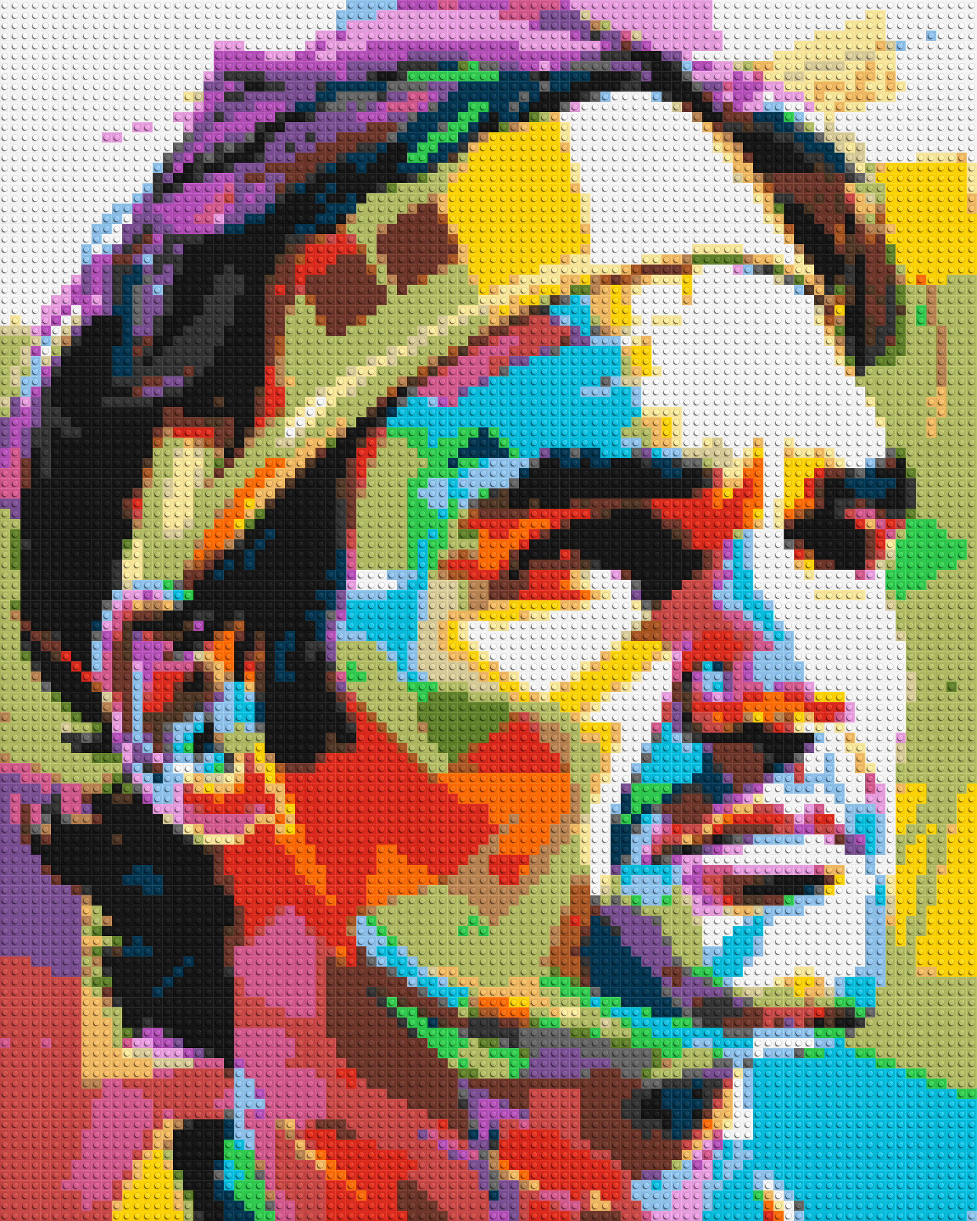 Roger Federer - Brick Art Mosaic Kit 4x5 large