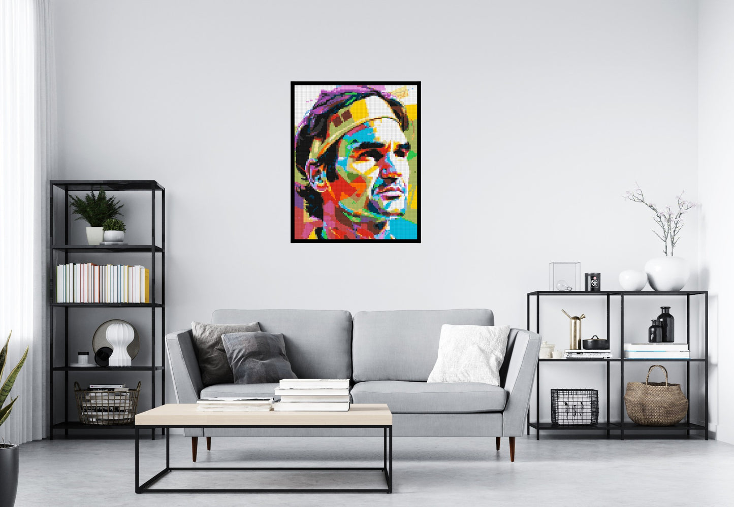 Roger Federer - Brick Art Mosaic Kit 4x5 large