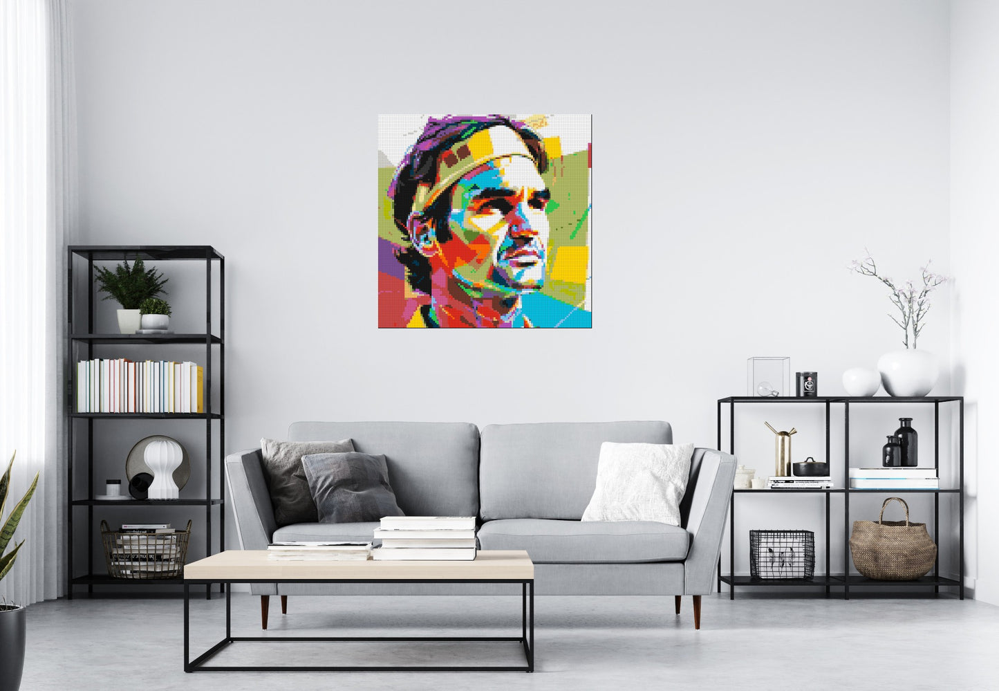 Roger Federer - Brick Art Mosaic Kit 5x5 large