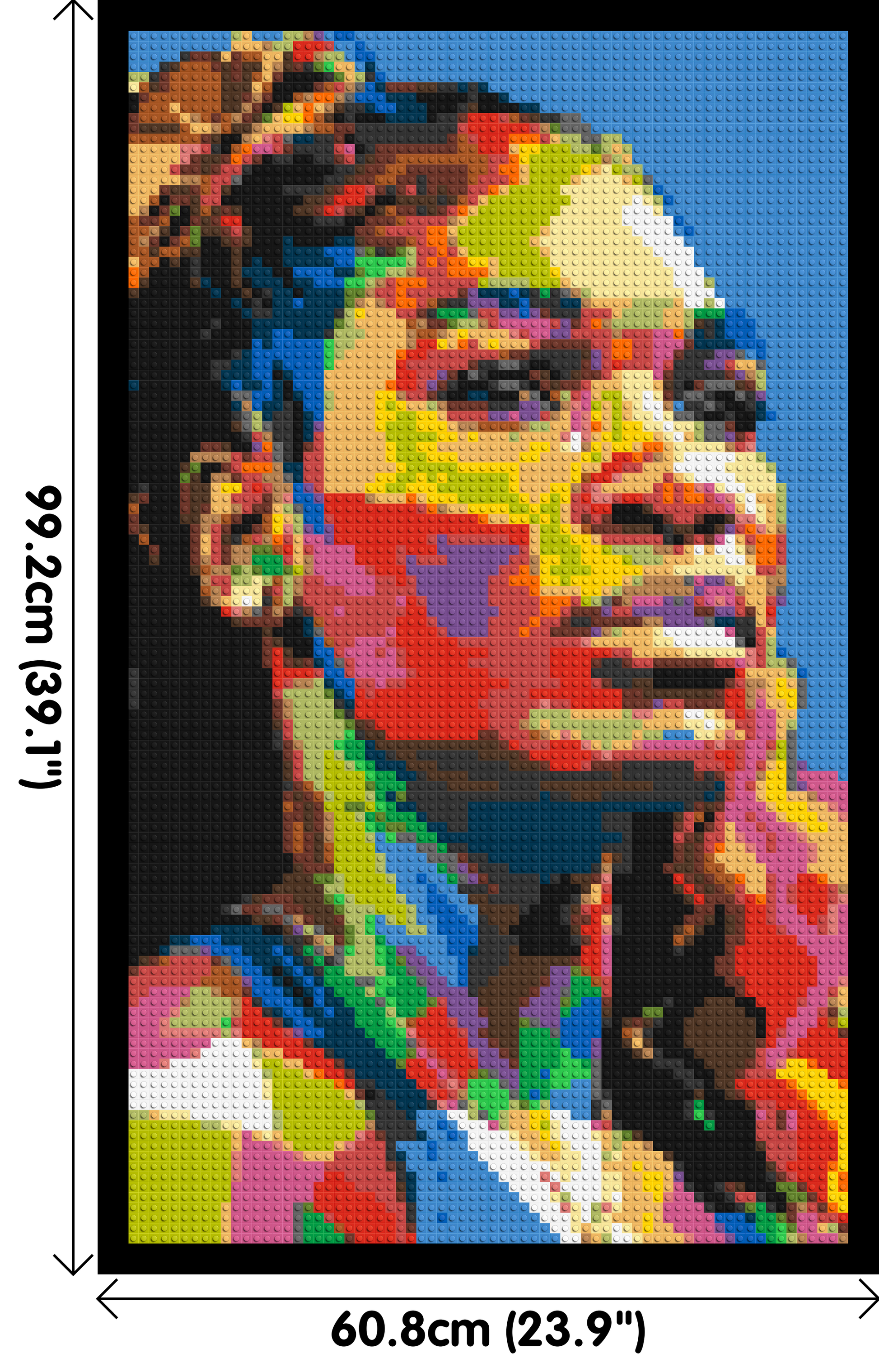 Serena Williams - Brick Art Mosaic Kit 3x5 dimensions with frame