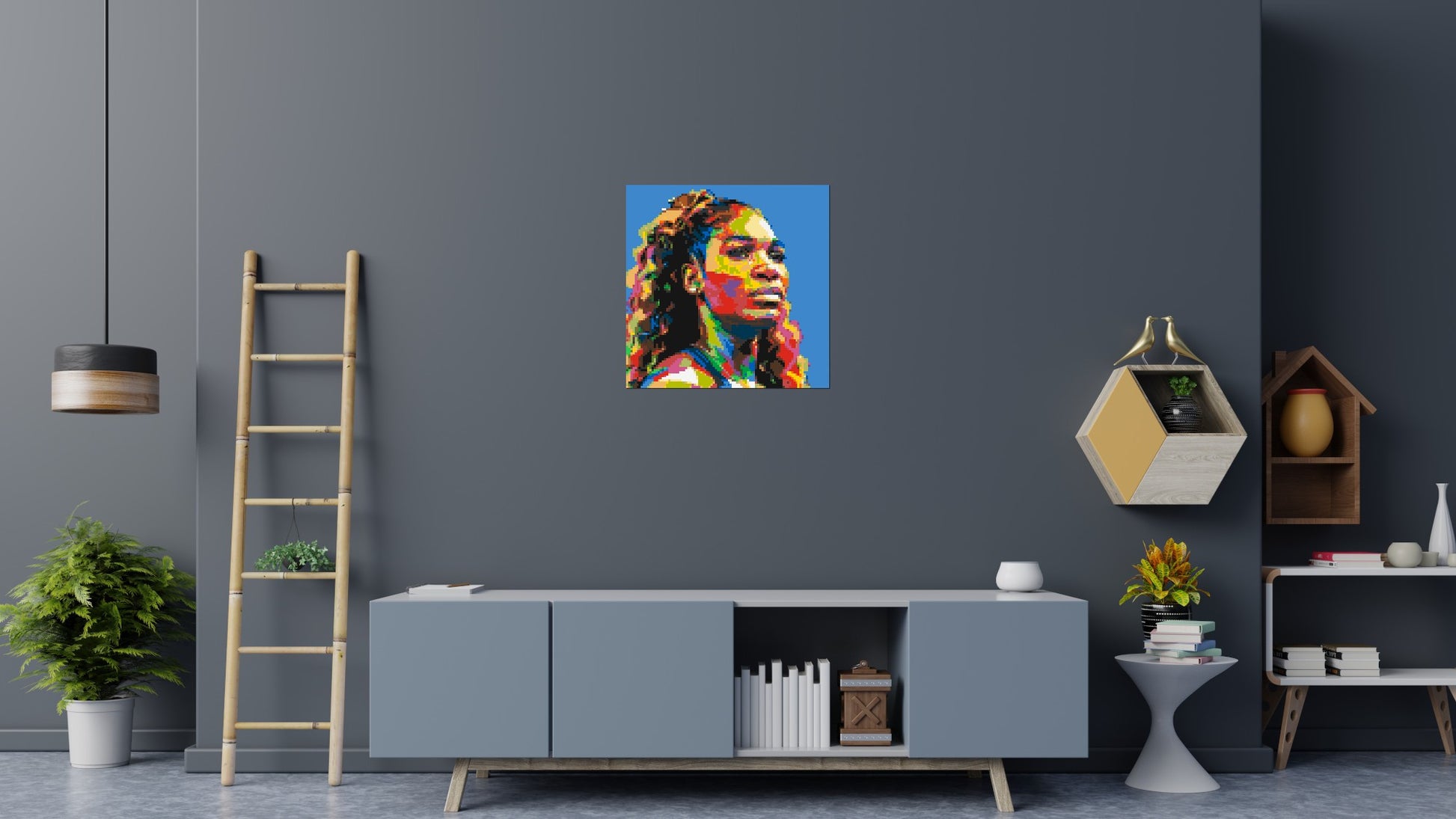 Serena Williams - Brick Art Mosaic Kit 4x4 scene