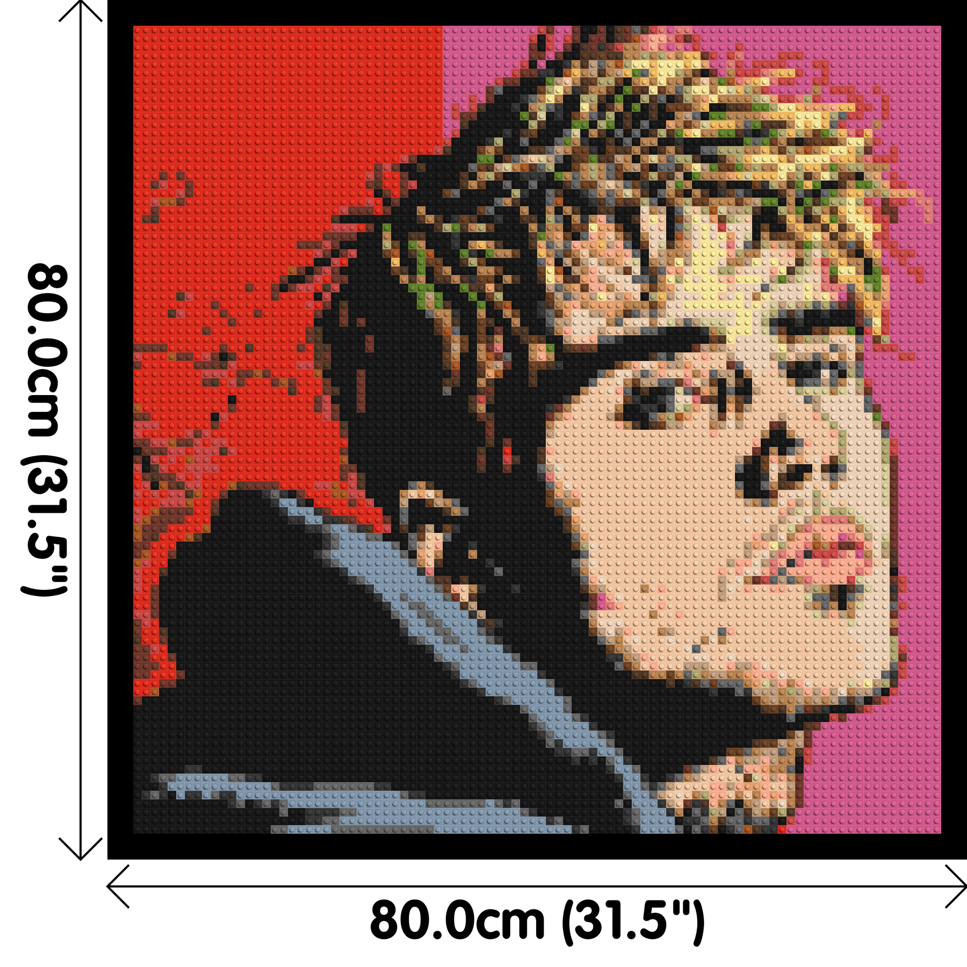 Justin Bieber - Brick Art Mosaic Kit 4x4 dimensions with frame