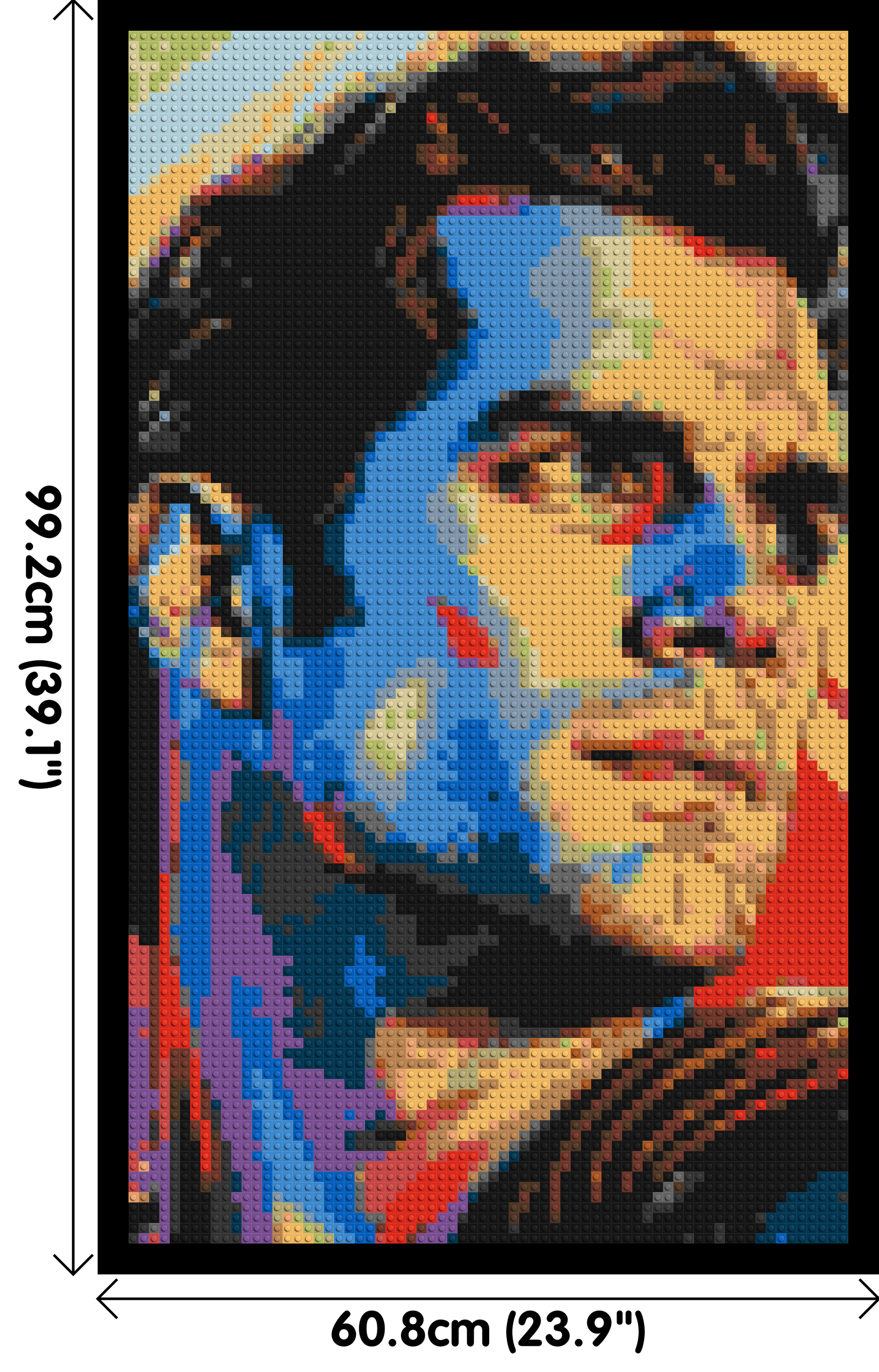 Henry Cavill - Brick Art Mosaic Kit 3x5 dimensions with frame