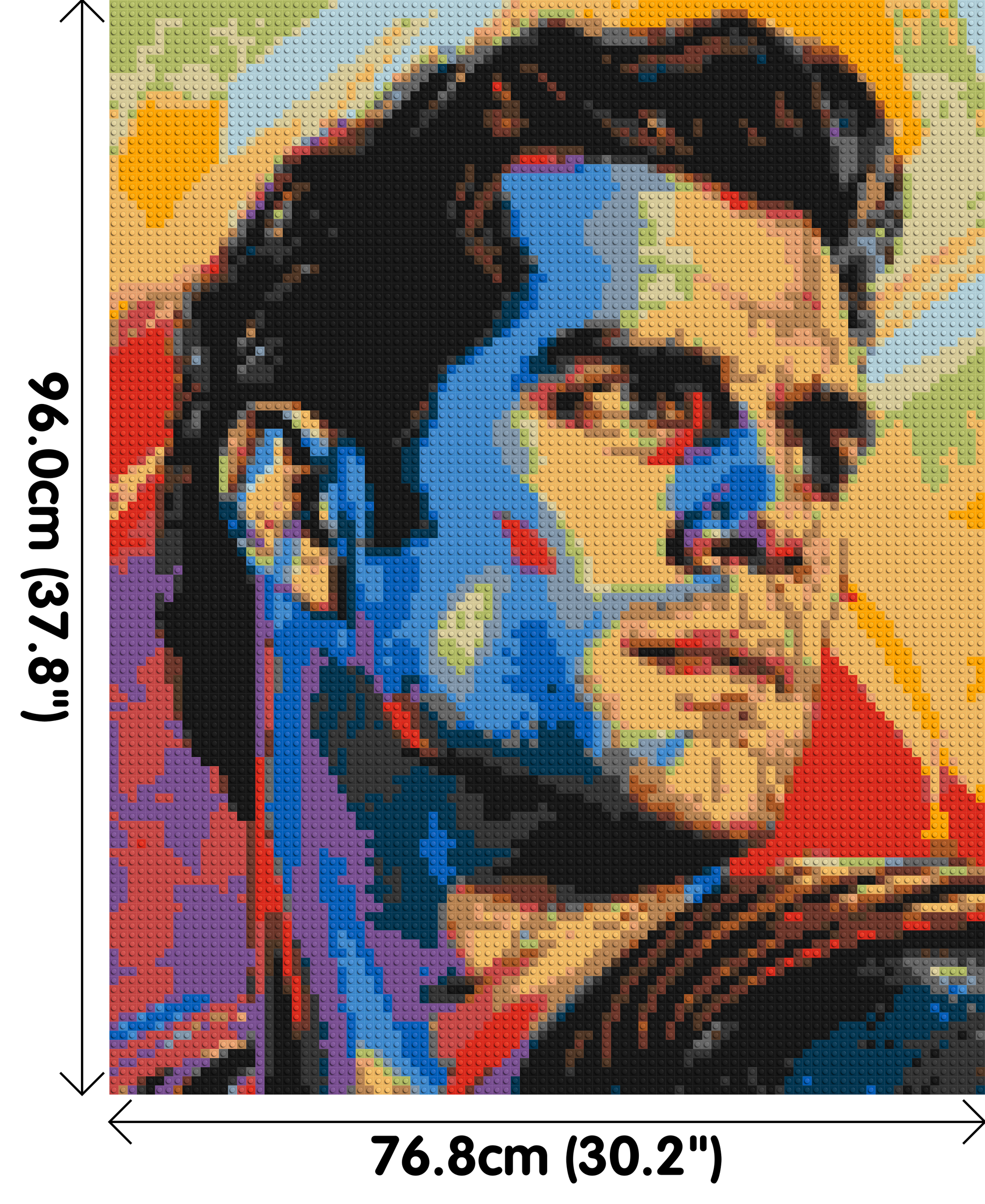 Henry Cavill - Brick Art Mosaic Kit 4x5 dimensions