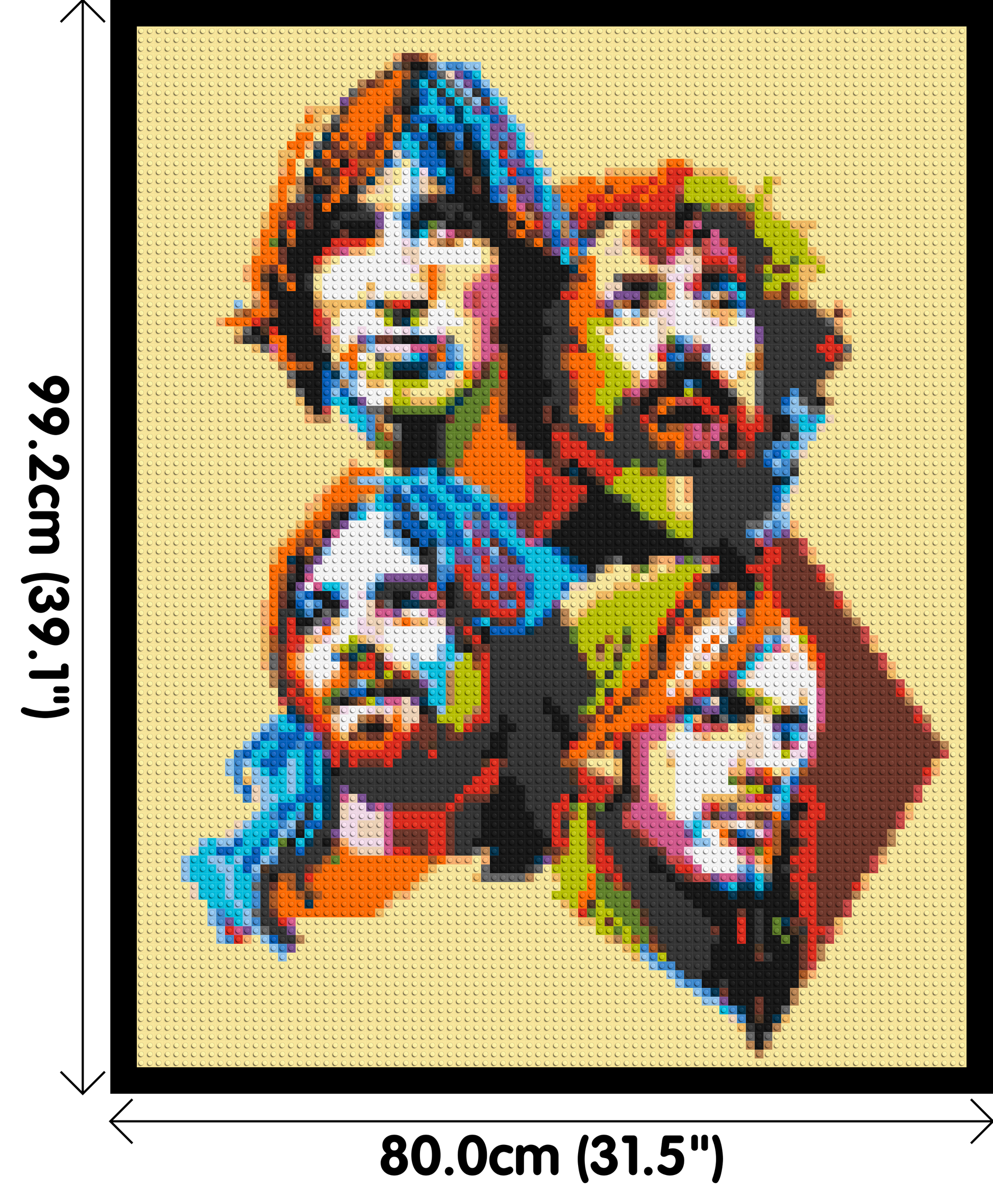 Pink Floyd - Brick Art Mosaic Kit 4x5 dimensions with frame