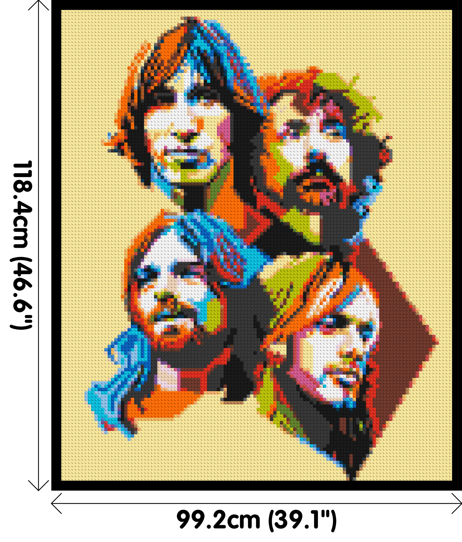 Pink Floyd - Brick Art Mosaic Kit 5x6 dimensions with frame