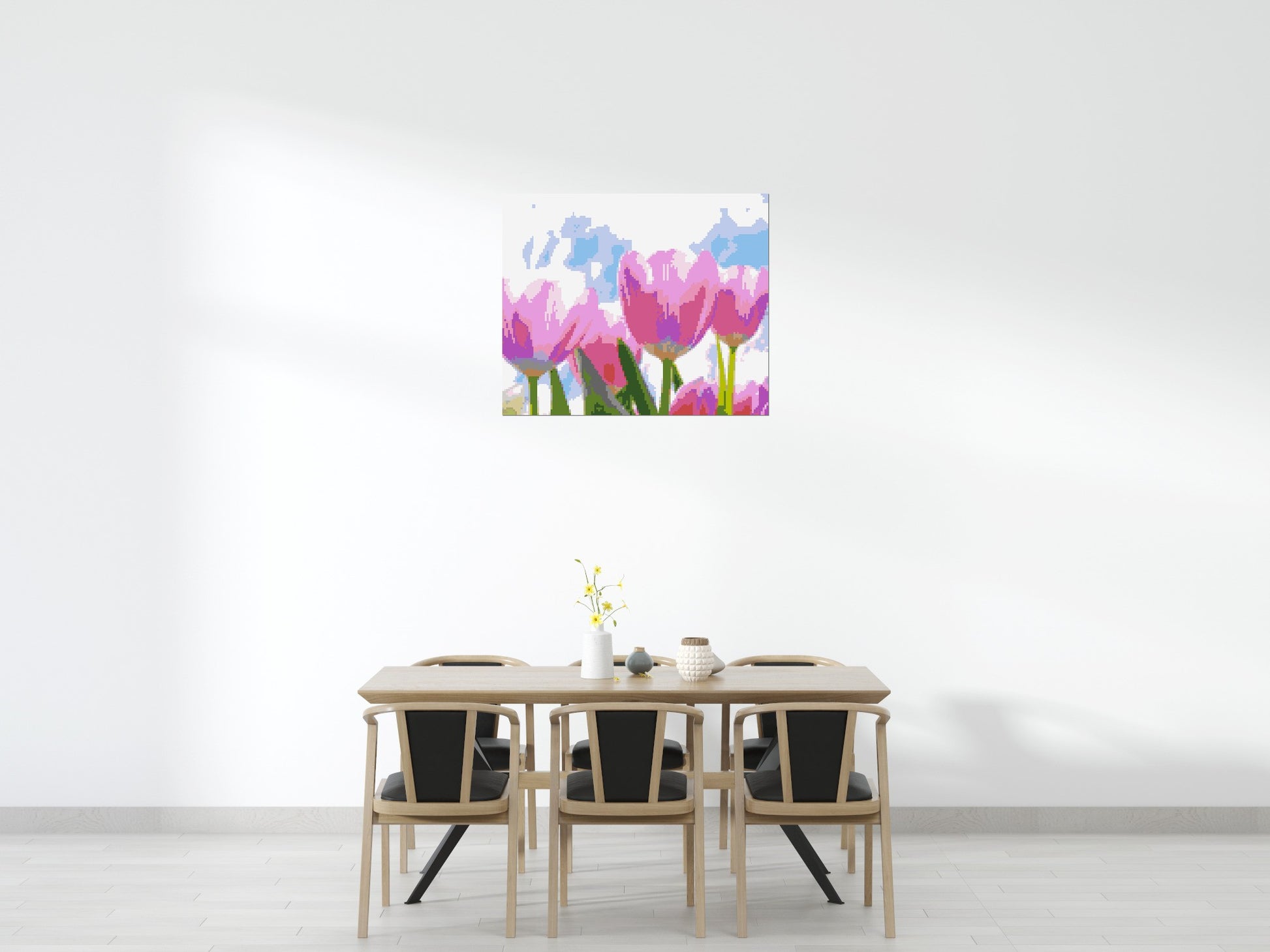 Pink Tulips - Brick Art Mosaic Kit 6x5 scene