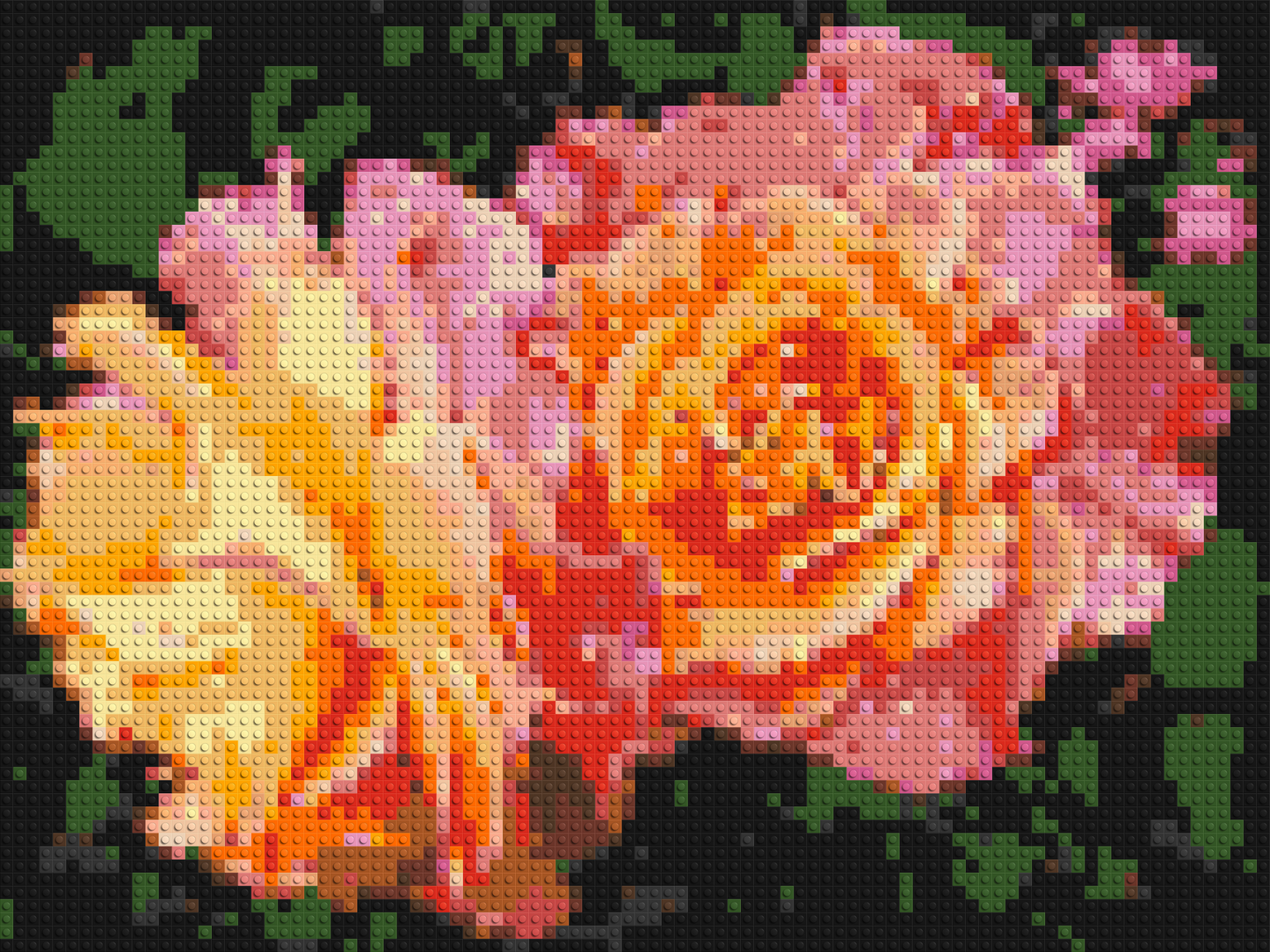 Roses - Brick Art Mosaic Kit 4x3 large