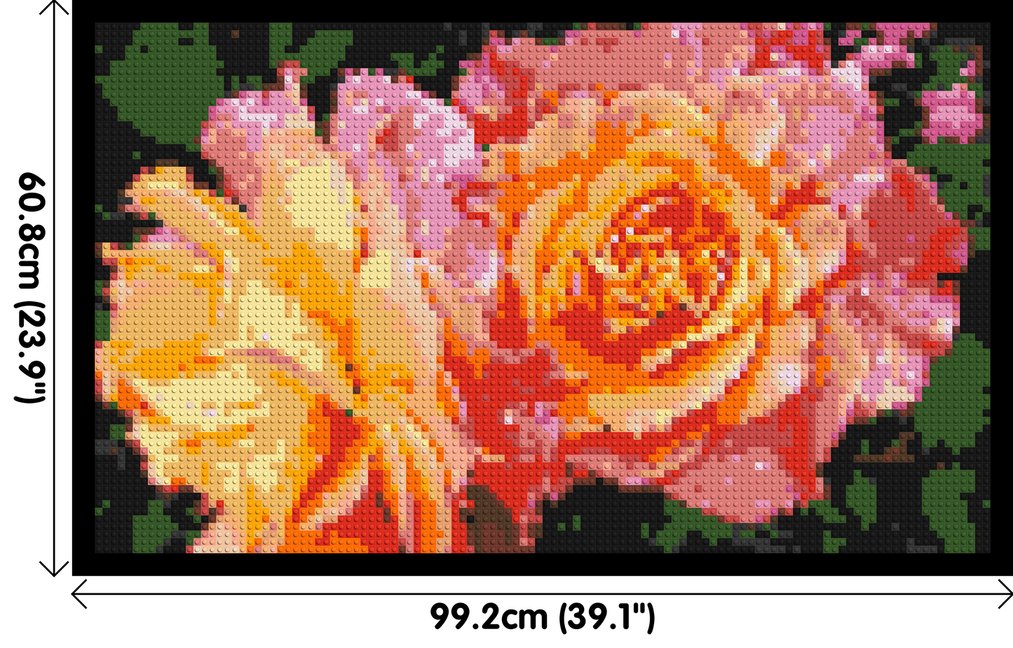 Roses - Brick Art Mosaic Kit 5x3 large