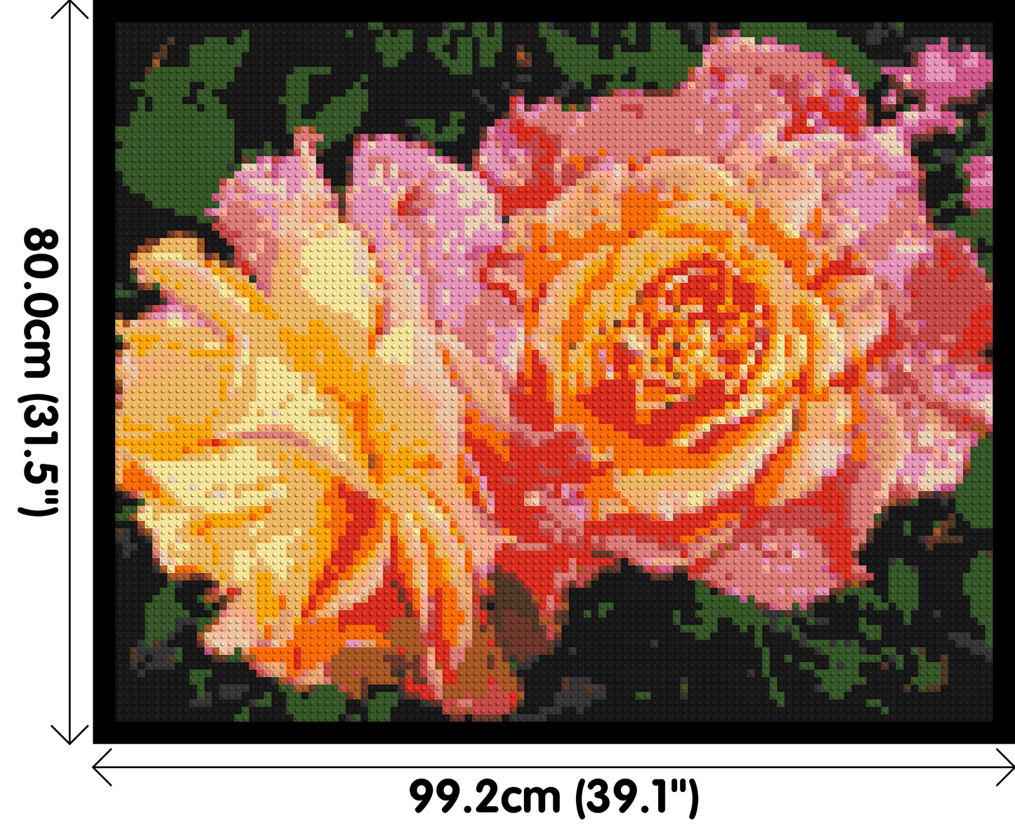 Roses - Brick Art Mosaic Kit 5x4 large