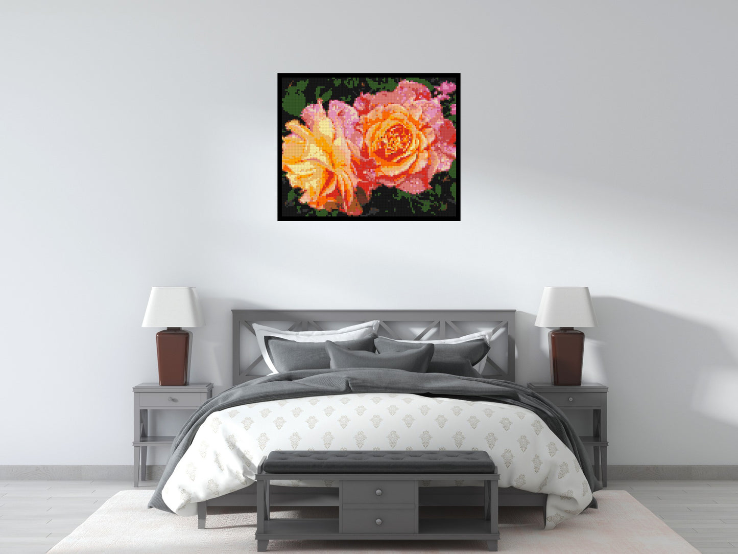 Roses - Brick Art Mosaic Kit 5x4 large