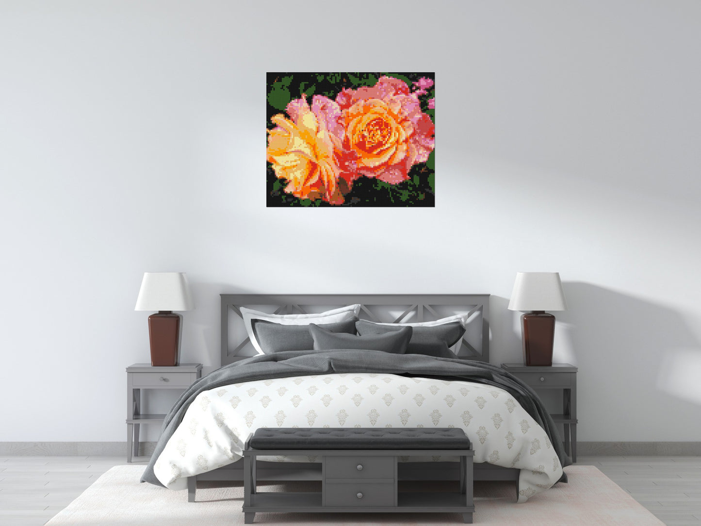 Roses - Brick Art Mosaic Kit 5x4 large