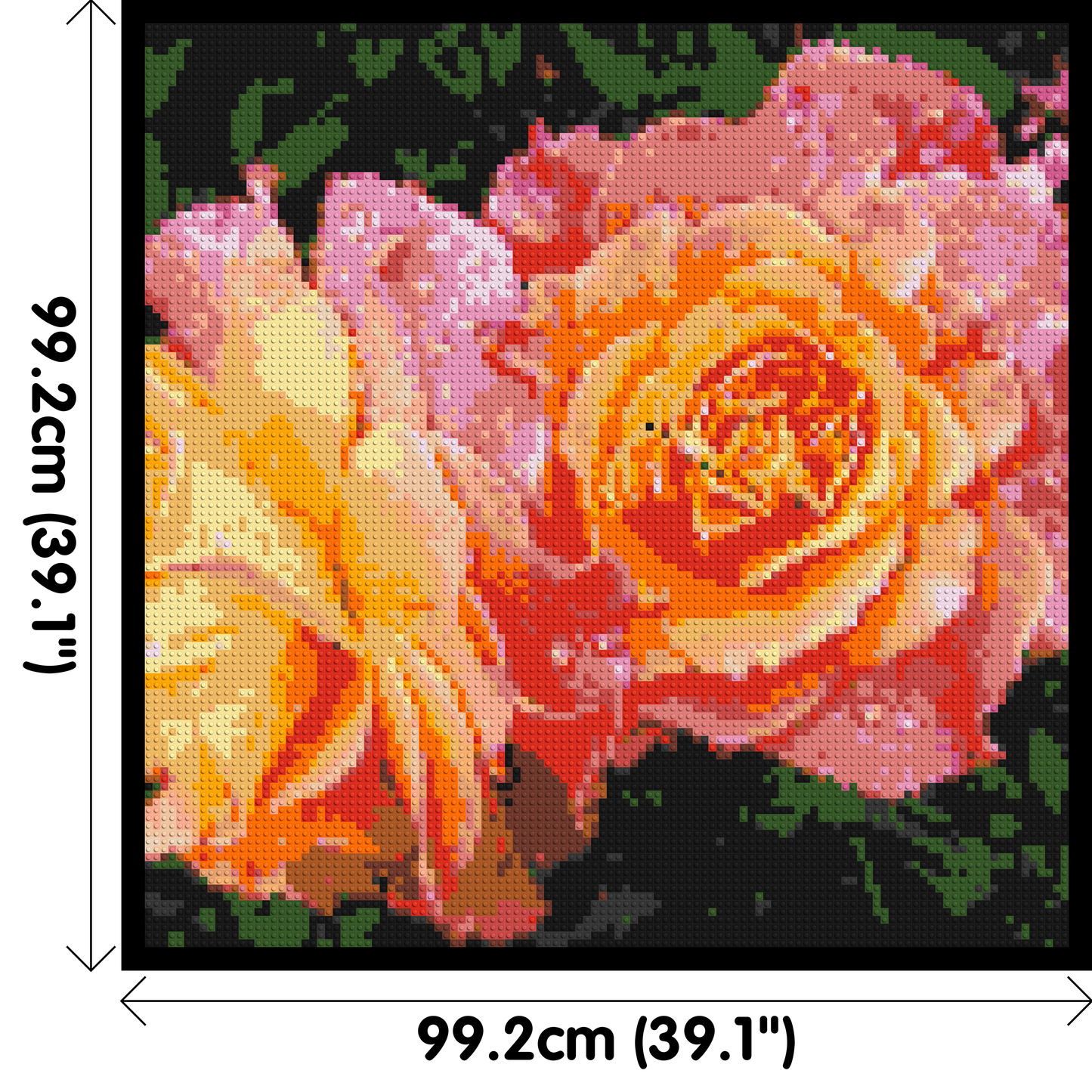 Roses - Brick Art Mosaic Kit 5x5 large