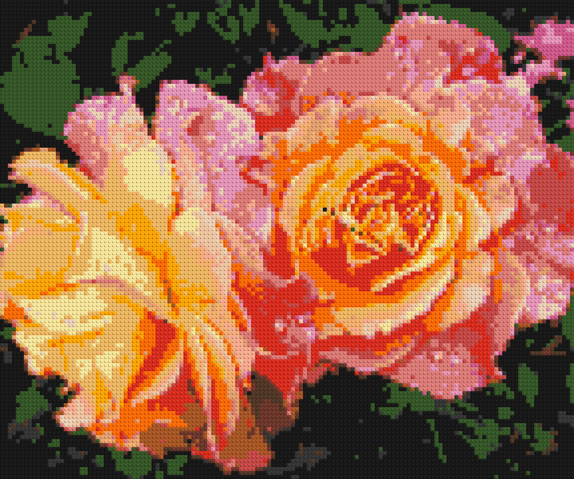 Roses - Brick Art Mosaic Kit 6x5 large