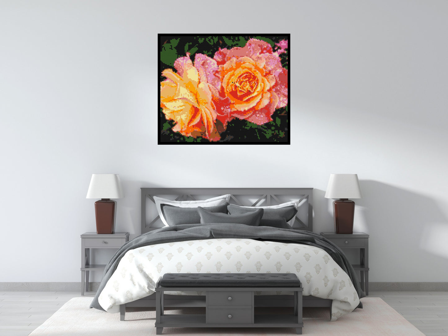 Roses - Brick Art Mosaic Kit 6x5 large