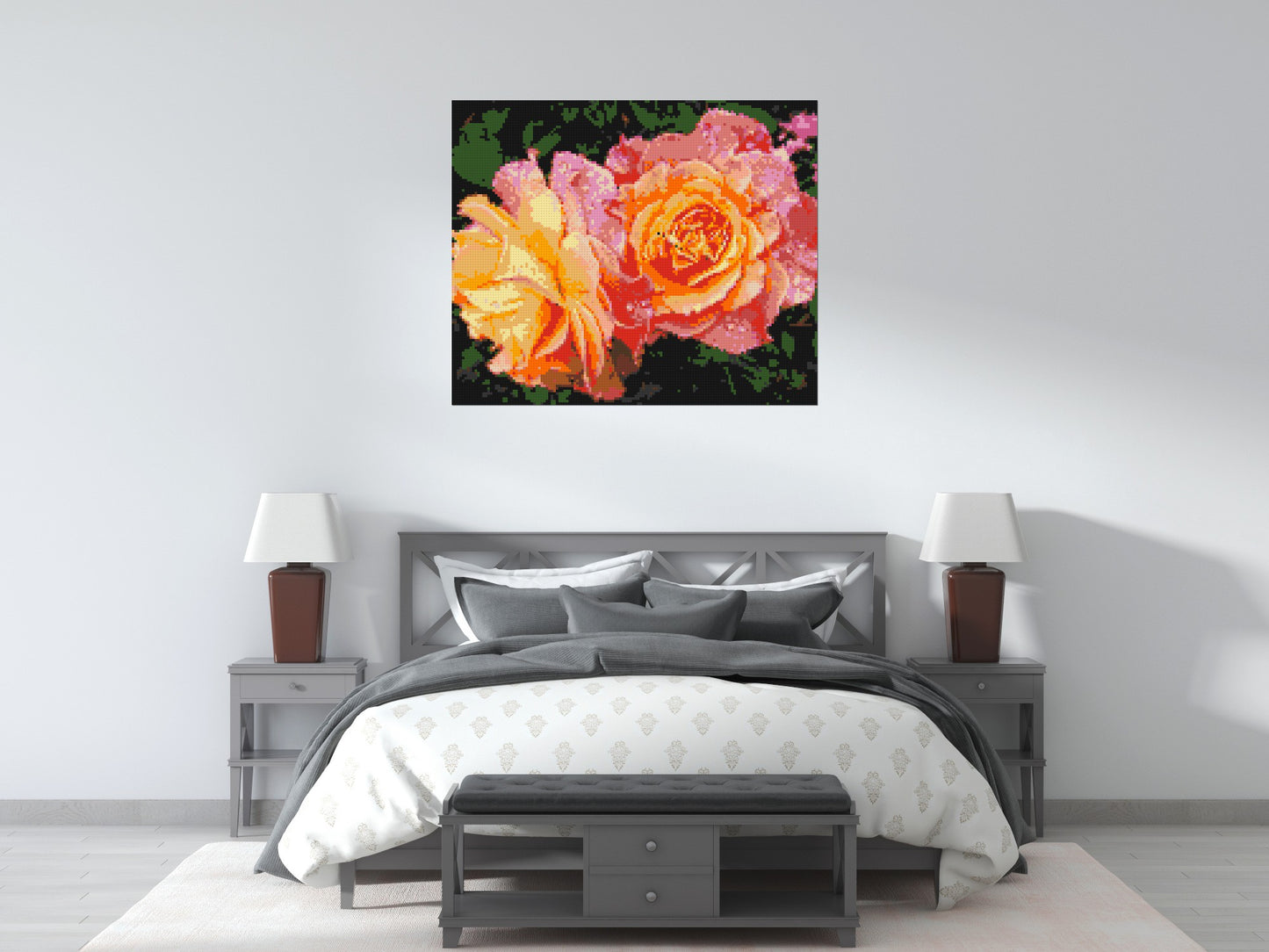 Roses - Brick Art Mosaic Kit 6x5 large