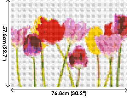 Colourful Tulips - Brick Art Mosaic Kit 4x3 large