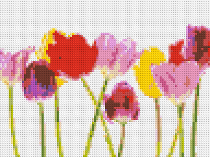 Colourful Tulips - Brick Art Mosaic Kit 4x3 large