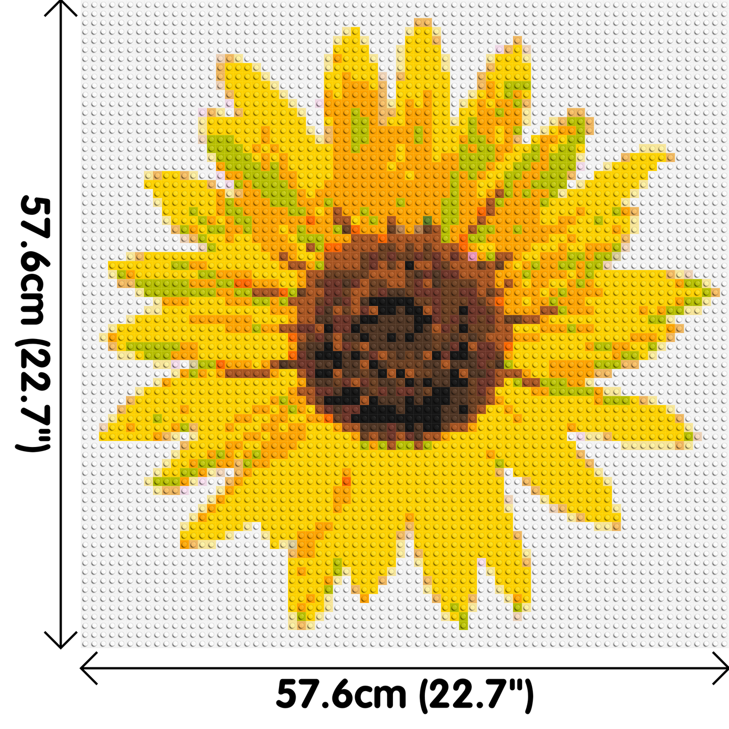 Sunflower - Brick Art Mosaic Kit 3x3 large