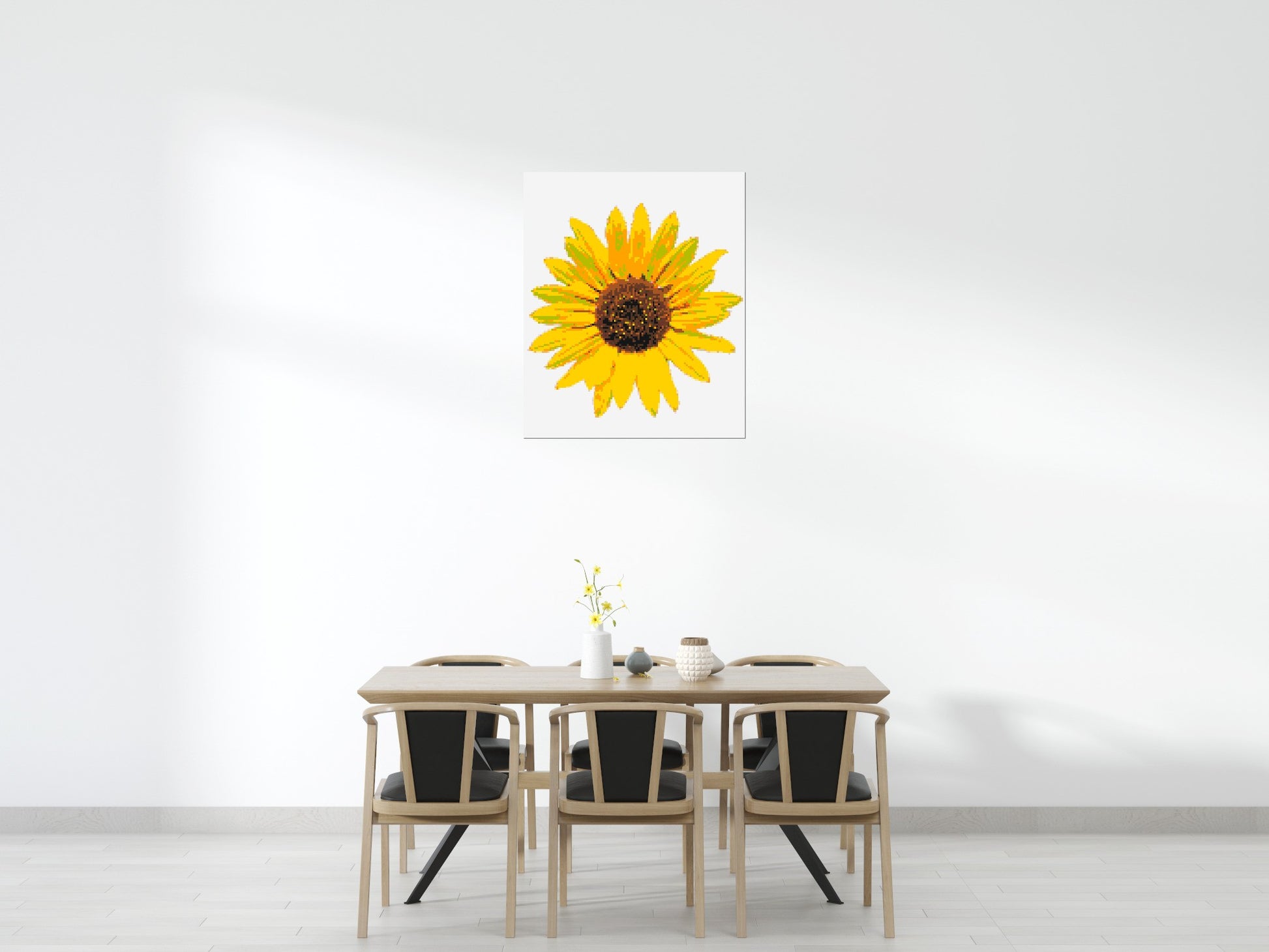 Sunflower - Brick Art Mosaic Kit 5x6 scene