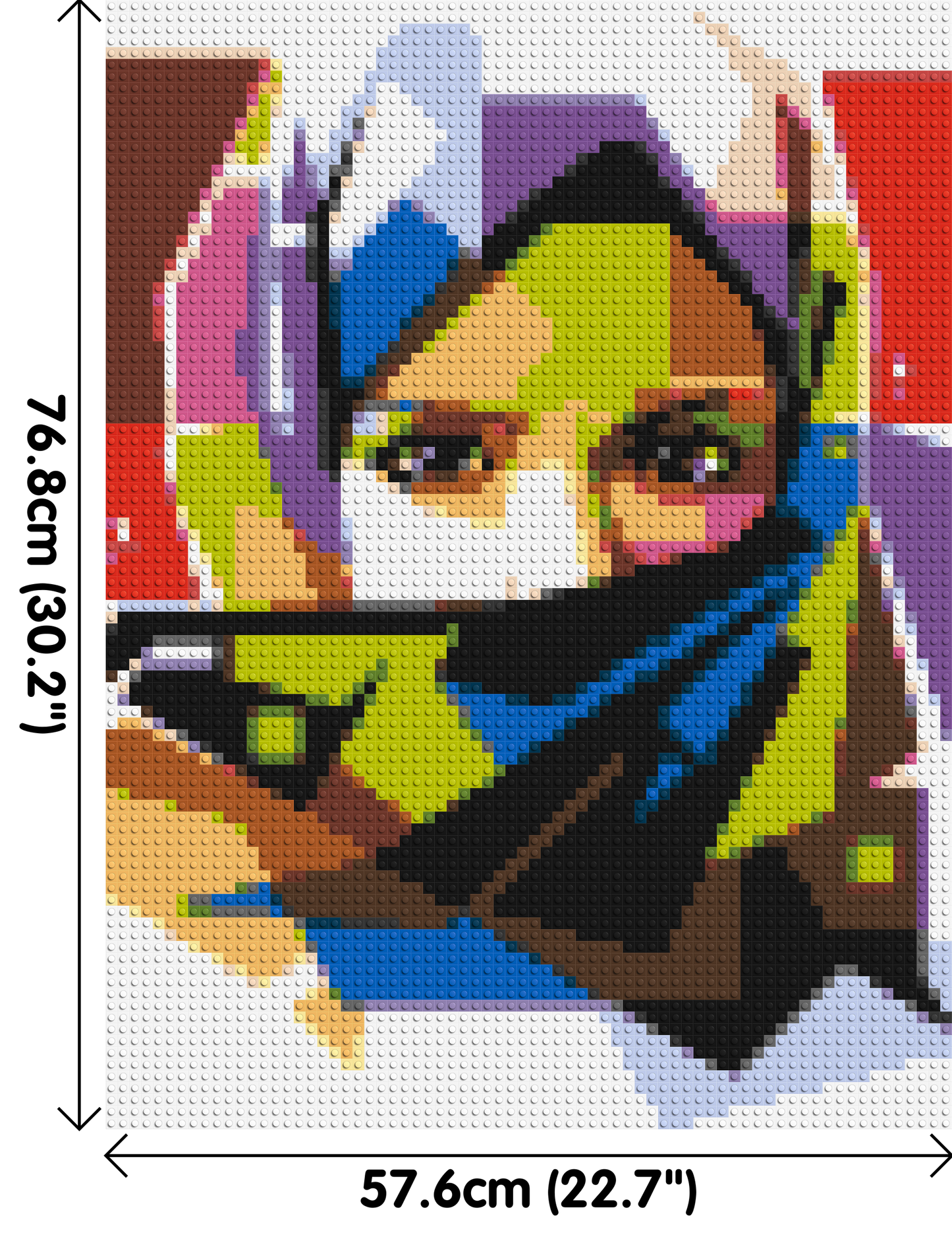 Colourful Woman with Hijab - Brick Art Mosaic Kit 3x4 large