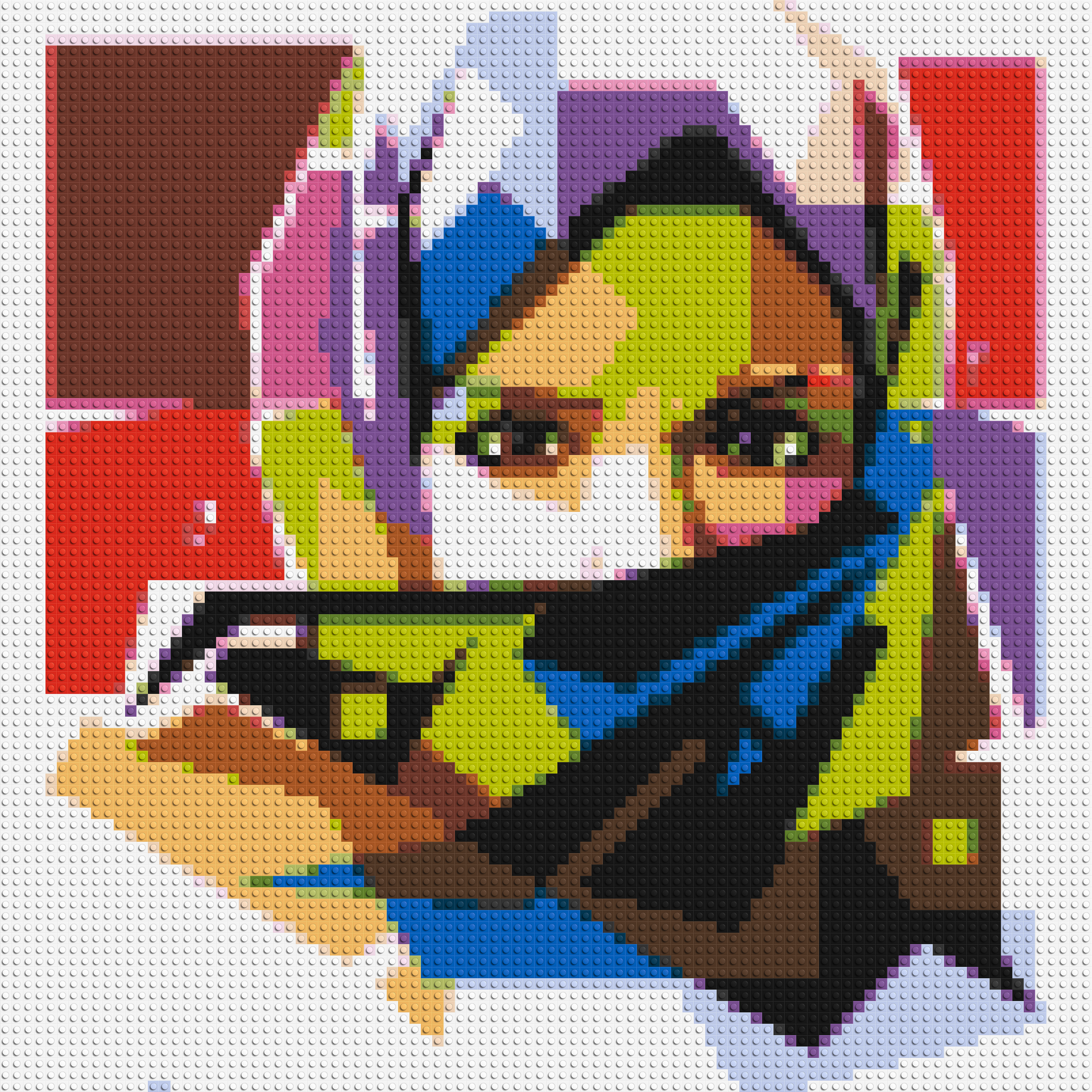 Colourful Woman with Hijab - Brick Art Mosaic Kit 4x4 large