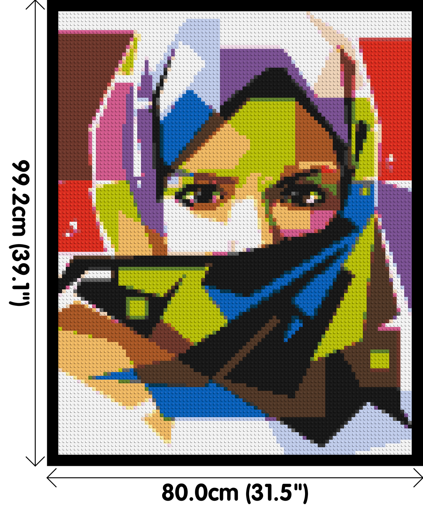 Colourful Woman with Hijab - Brick Art Mosaic Kit 4x5 large