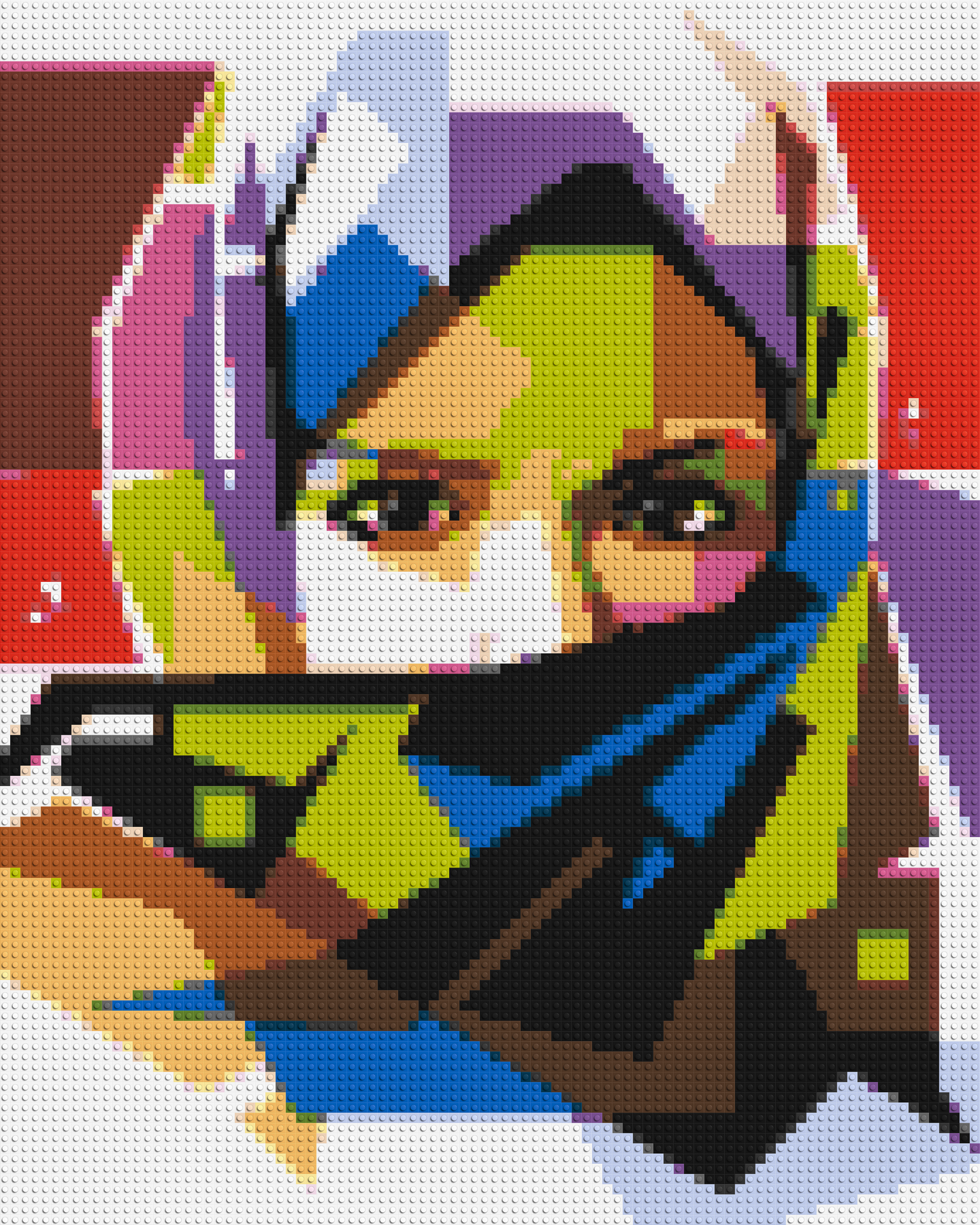 Colourful Woman with Hijab - Brick Art Mosaic Kit 4x5 large