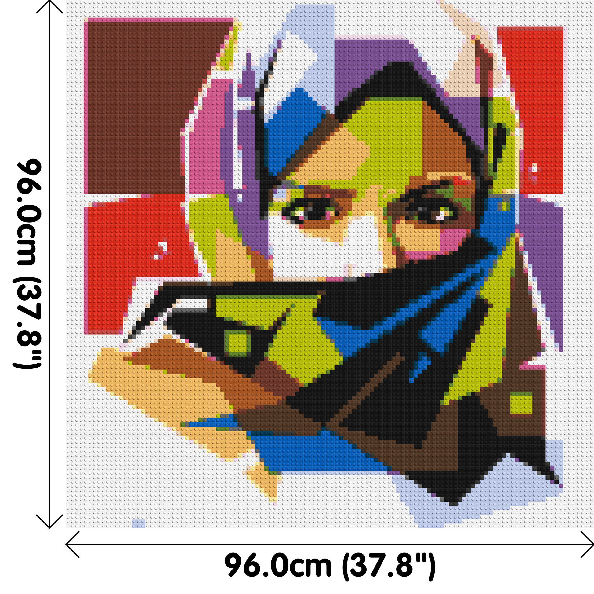 Colourful Woman with Hijab - Brick Art Mosaic Kit 5x5 dimensions