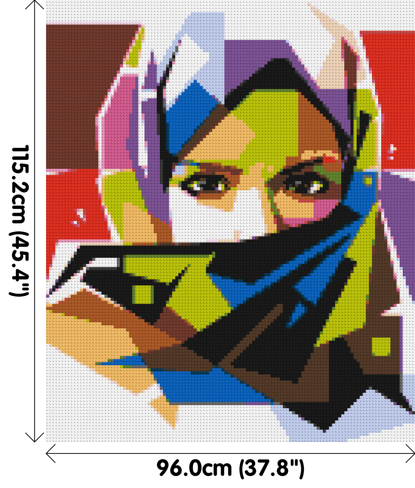 Colourful Woman with Hijab - Brick Art Mosaic Kit 5x6 large