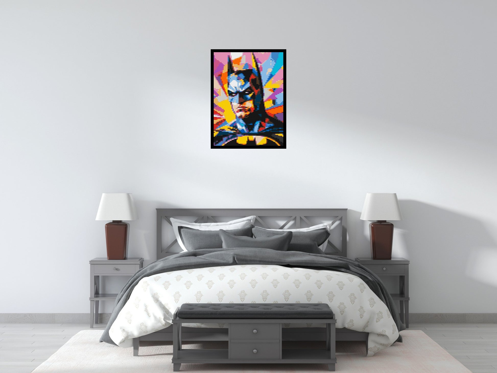 Batman - Brick Art Mosaic Kit 3x4 scene with frame