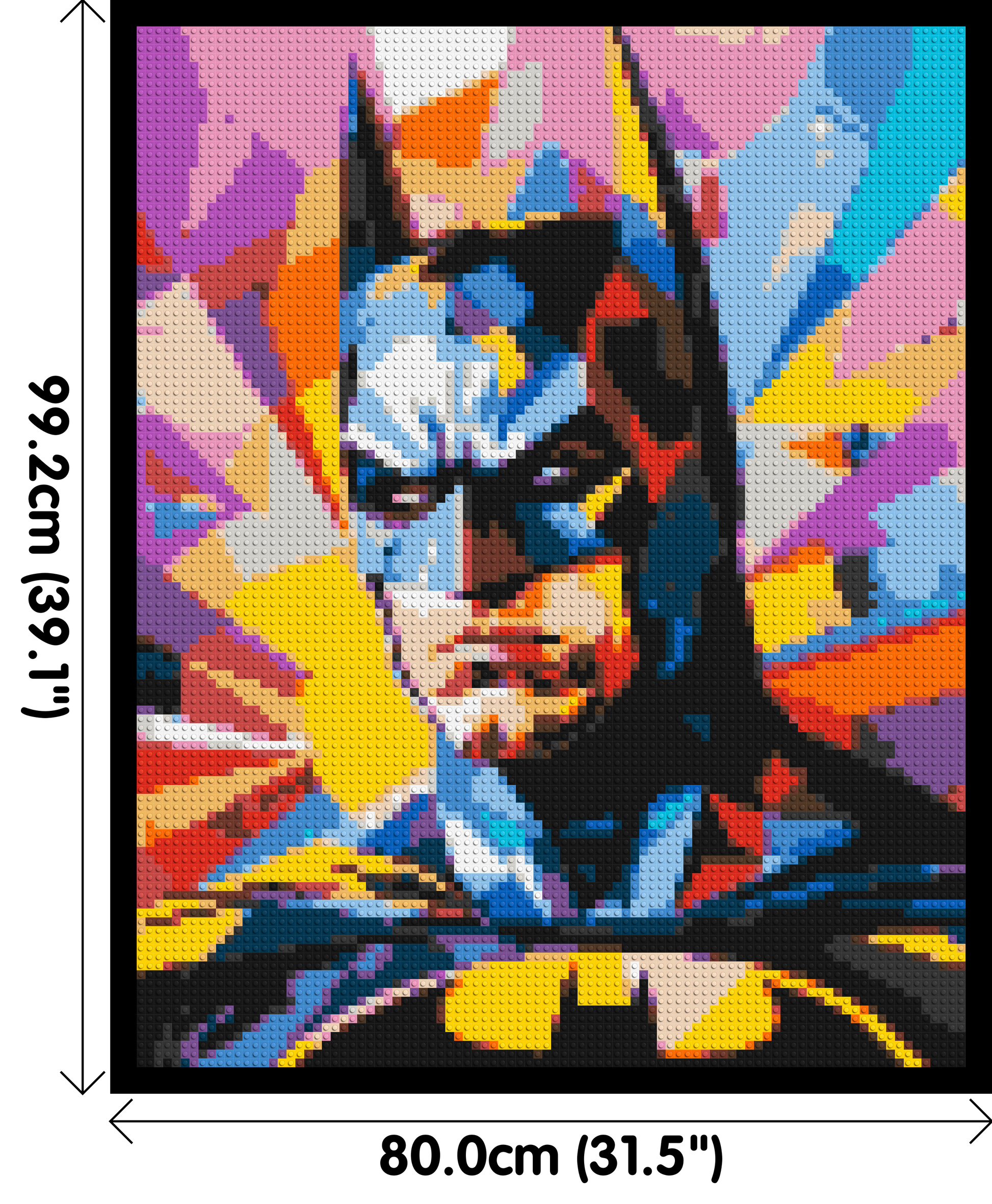 Batman - Brick Art Mosaic Kit 4x5 dimensions with frame