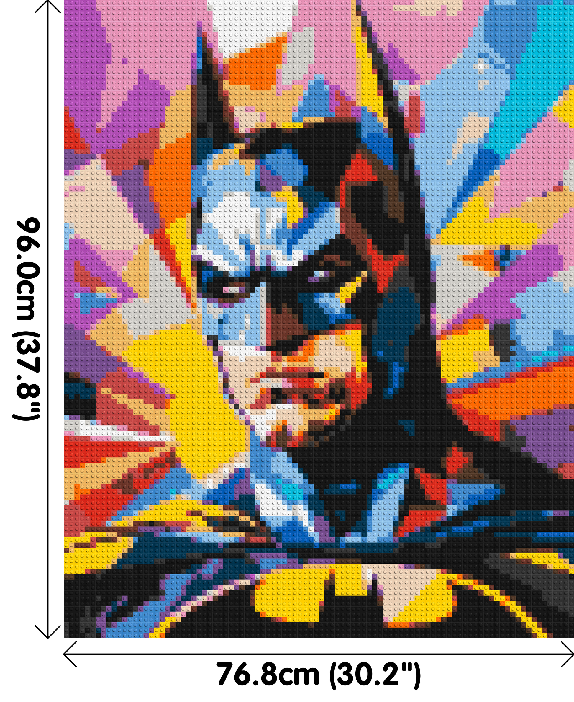 Batman - Brick Art Mosaic Kit 4x5 dimensions